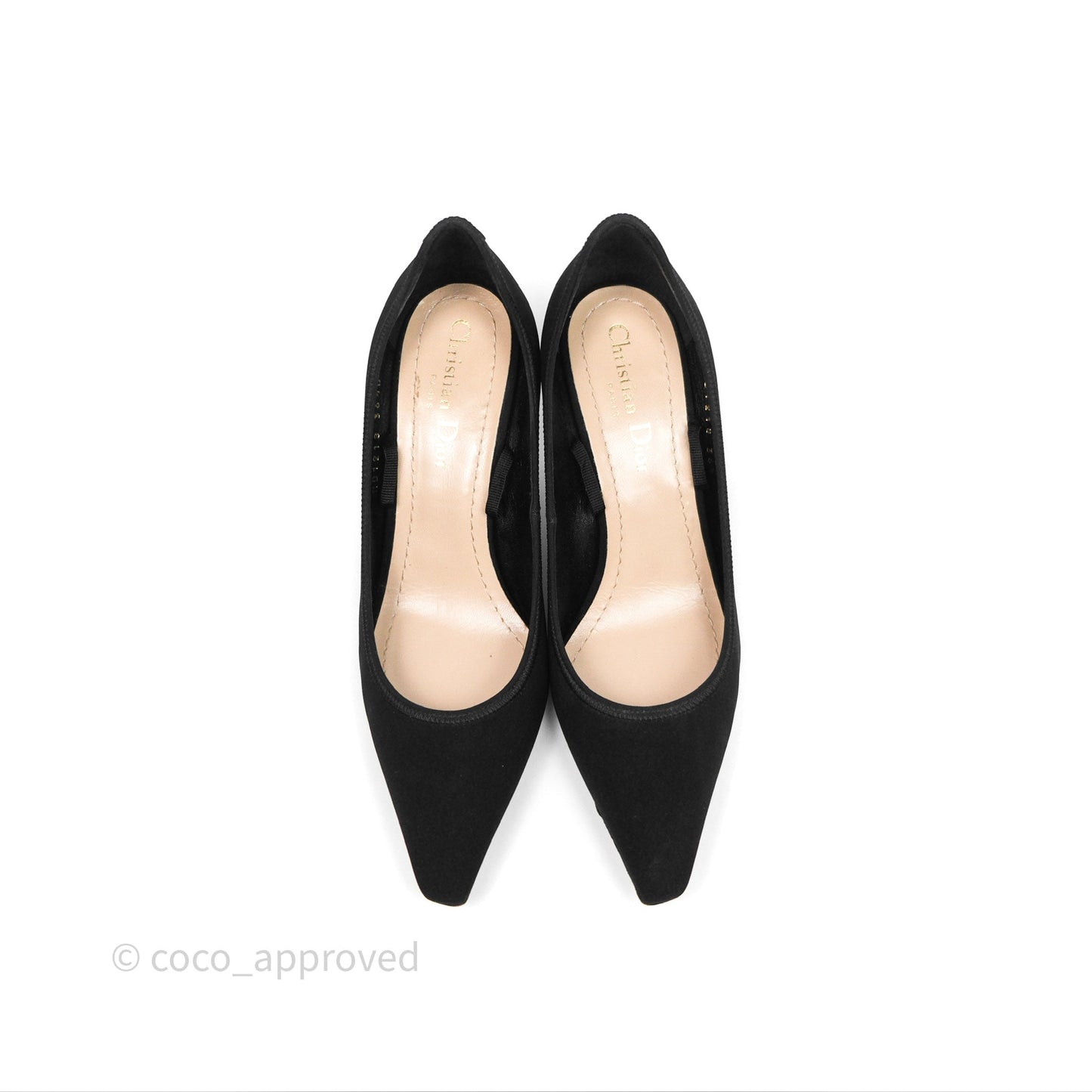 Christian Dior Pointed Toe Lace Up Heels Black Size 36.5