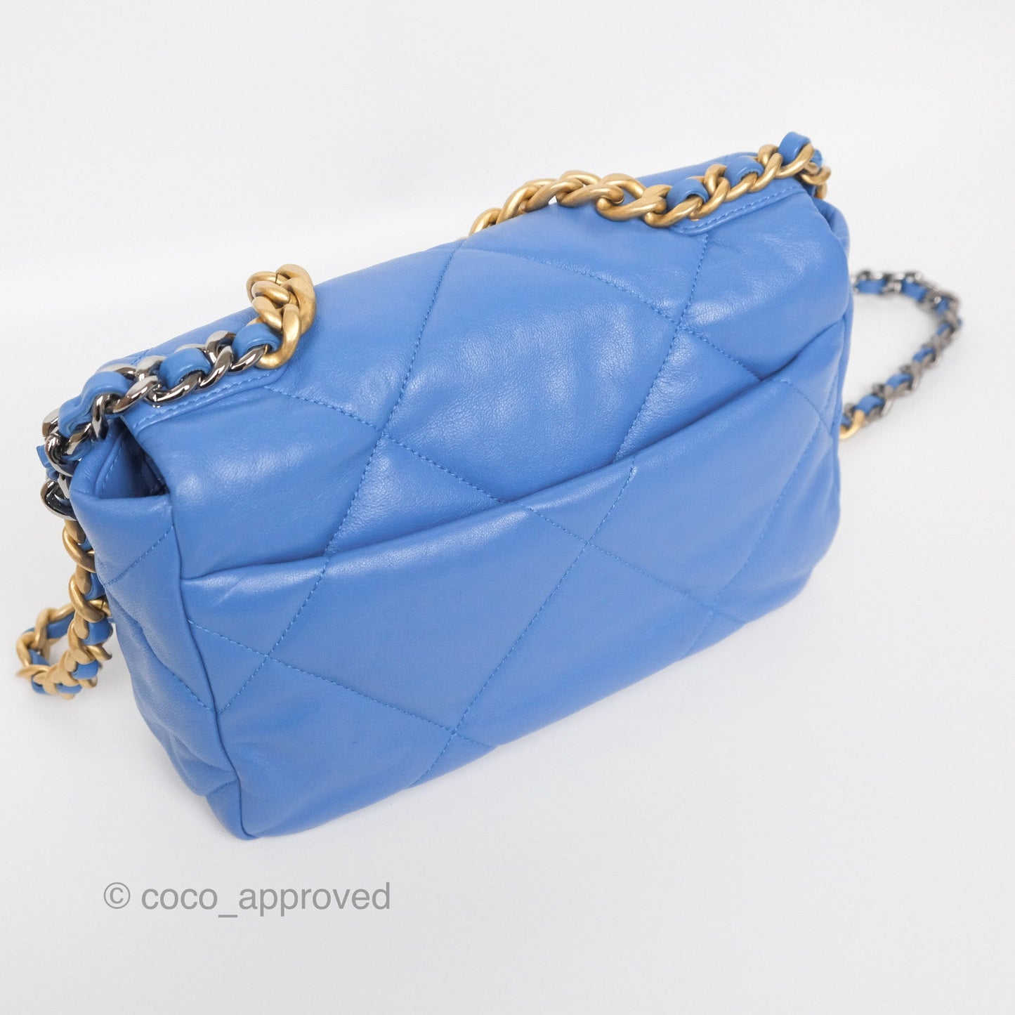 Chanel 19 Small Blue Mixed Hardware