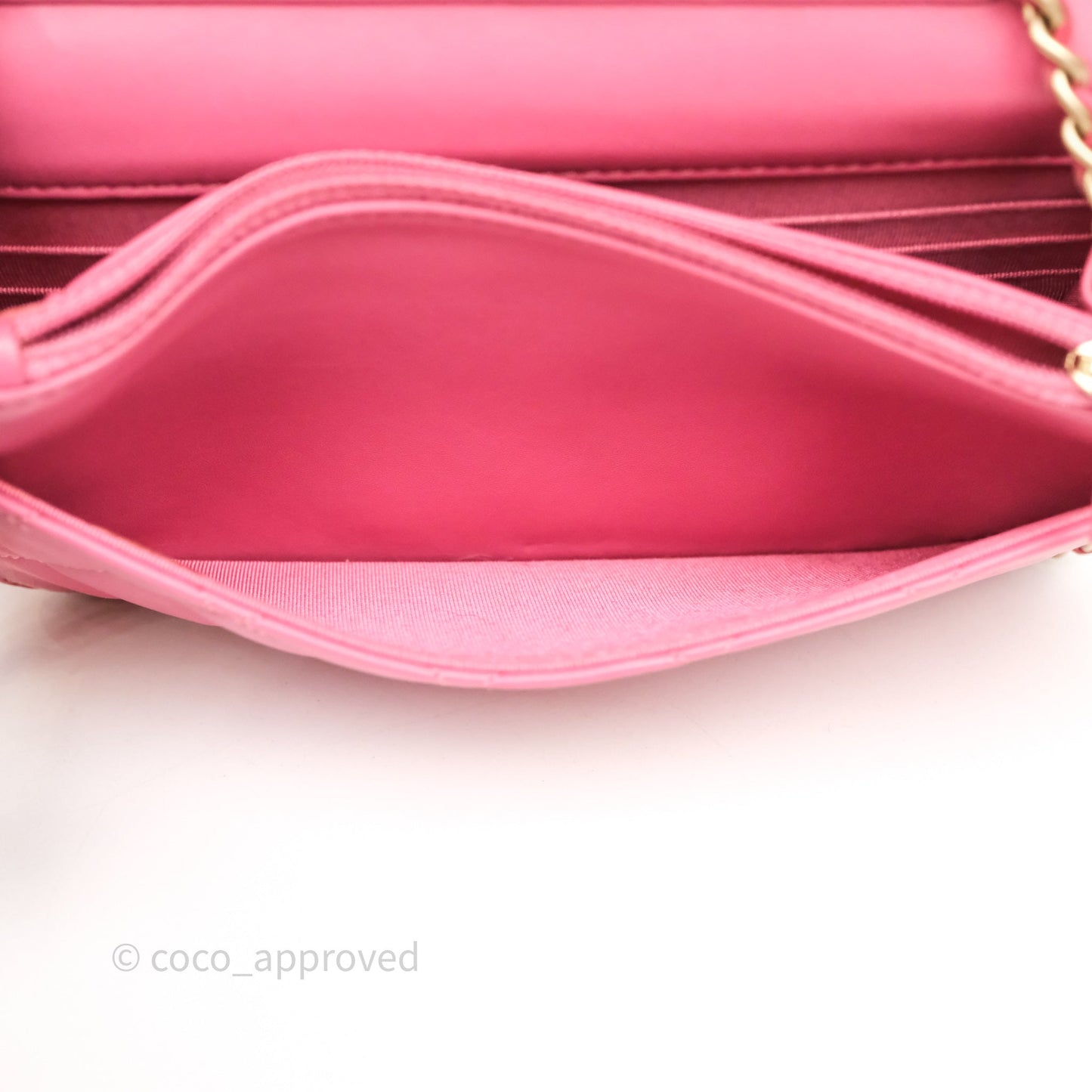Chanel Quilted Classic WOC Pink Lambskin Gold Hardware
