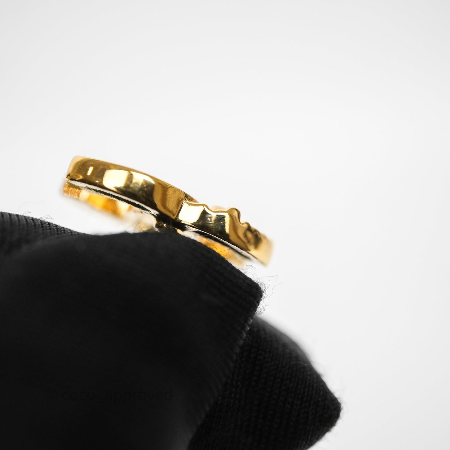 Chanel Crystal CC Earrings Gold Tone 26C