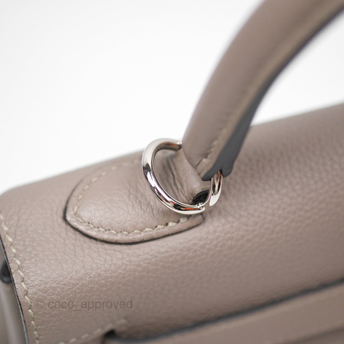 Hermès Retourne Kelly 25 Gris Asphalte M8 Togo Palladium Hardware