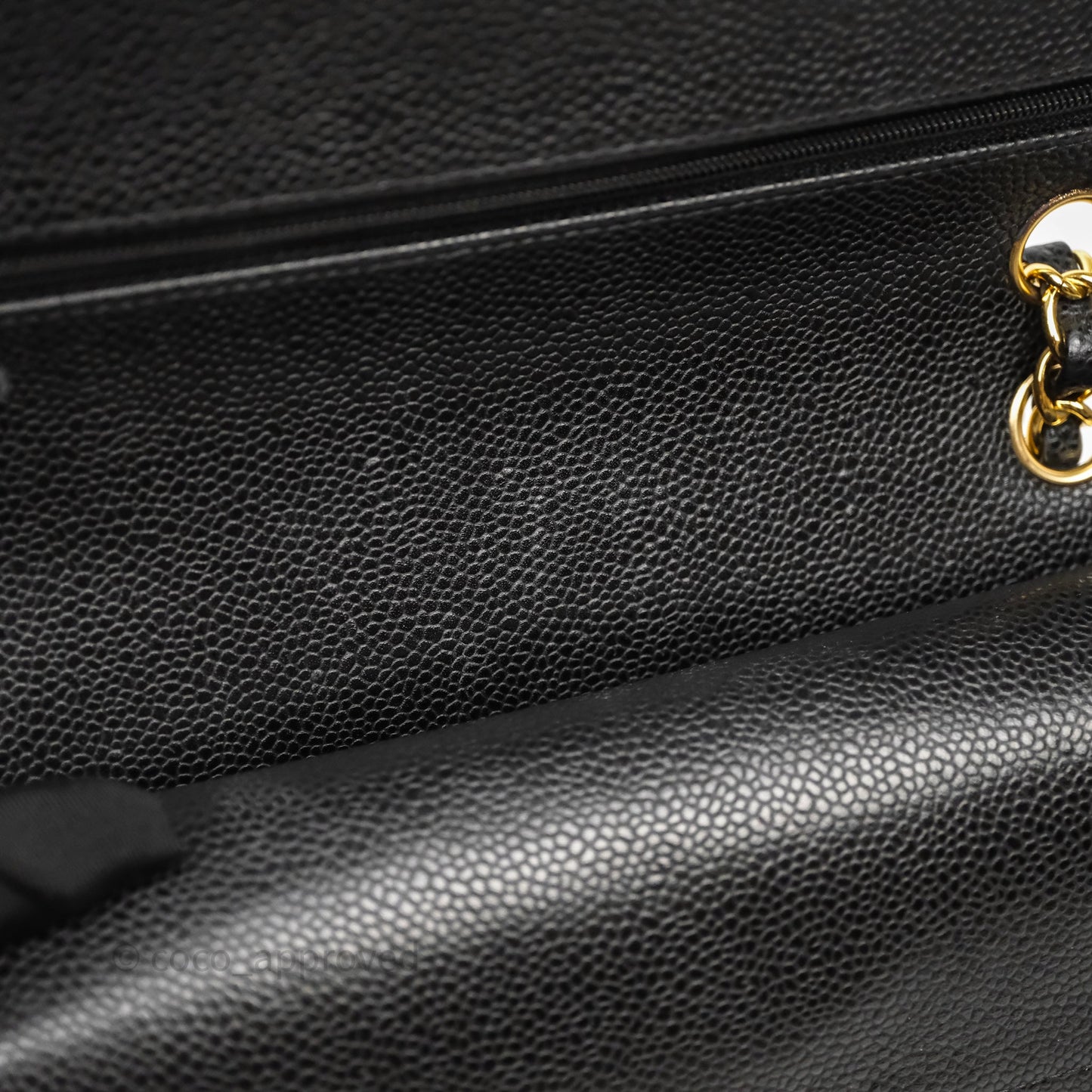 Chanel Classic M/L Medium Flap Quilted Black Caviar Gold Hardware