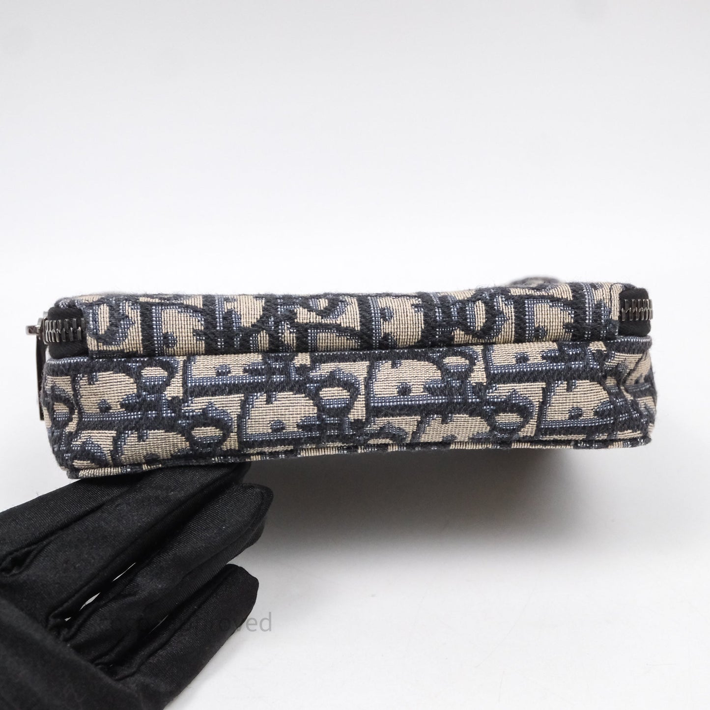 Dior Men's Crossbody Pouch Bag Blue Oblique Canvas