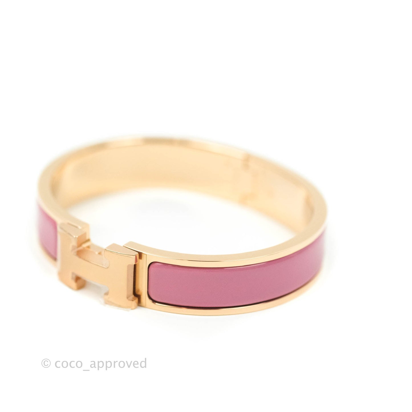 Hermès Clic H Bracelet Rose Patch PM