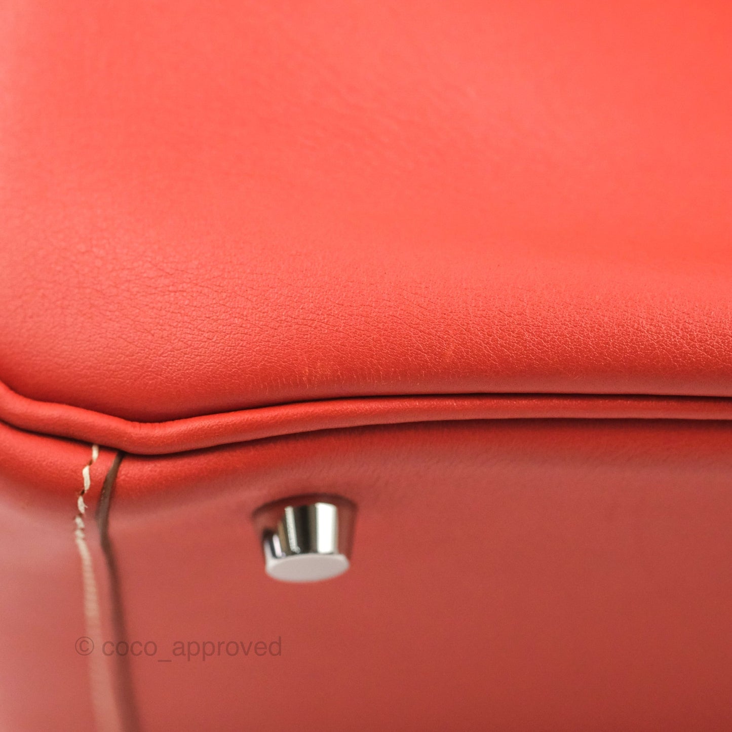 Hermès Lindy 30 Sanguine 9M Swift Palladium Hardware