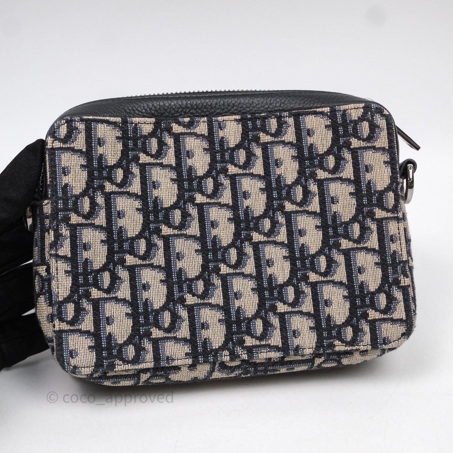 Dior Men's Crossbody Pouch Bag Blue Oblique Canvas