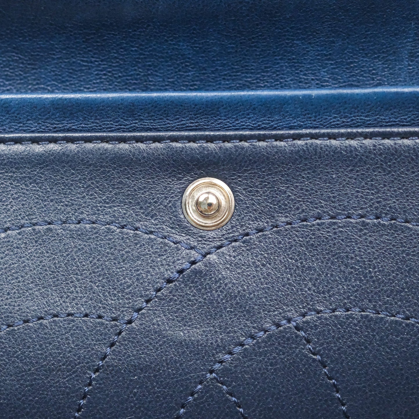 Chanel Reissue 227 Quilted Navy Lambskin Ruthenium Hardware