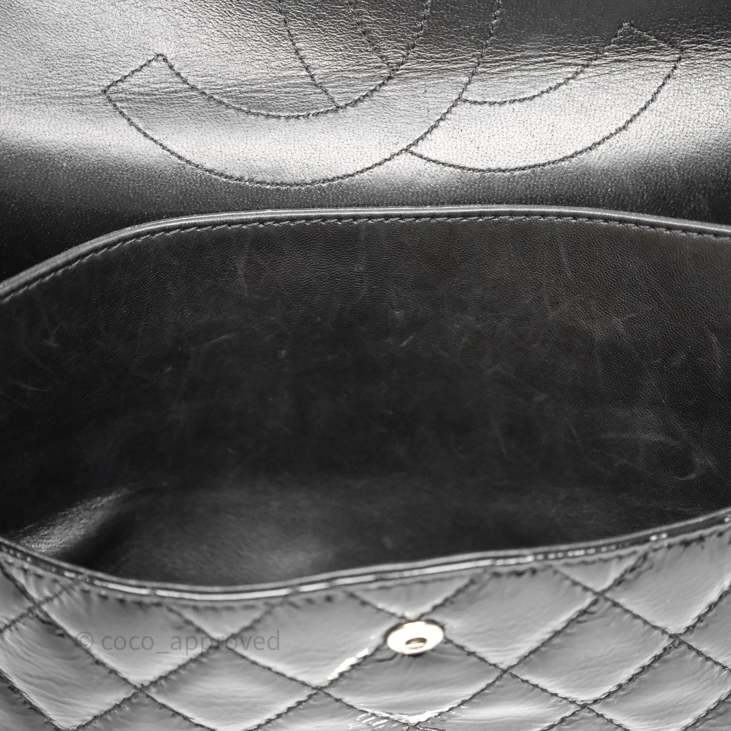 Chanel 2.55 Reissue Glazed Calfskin So Black 227 Silver Hardware