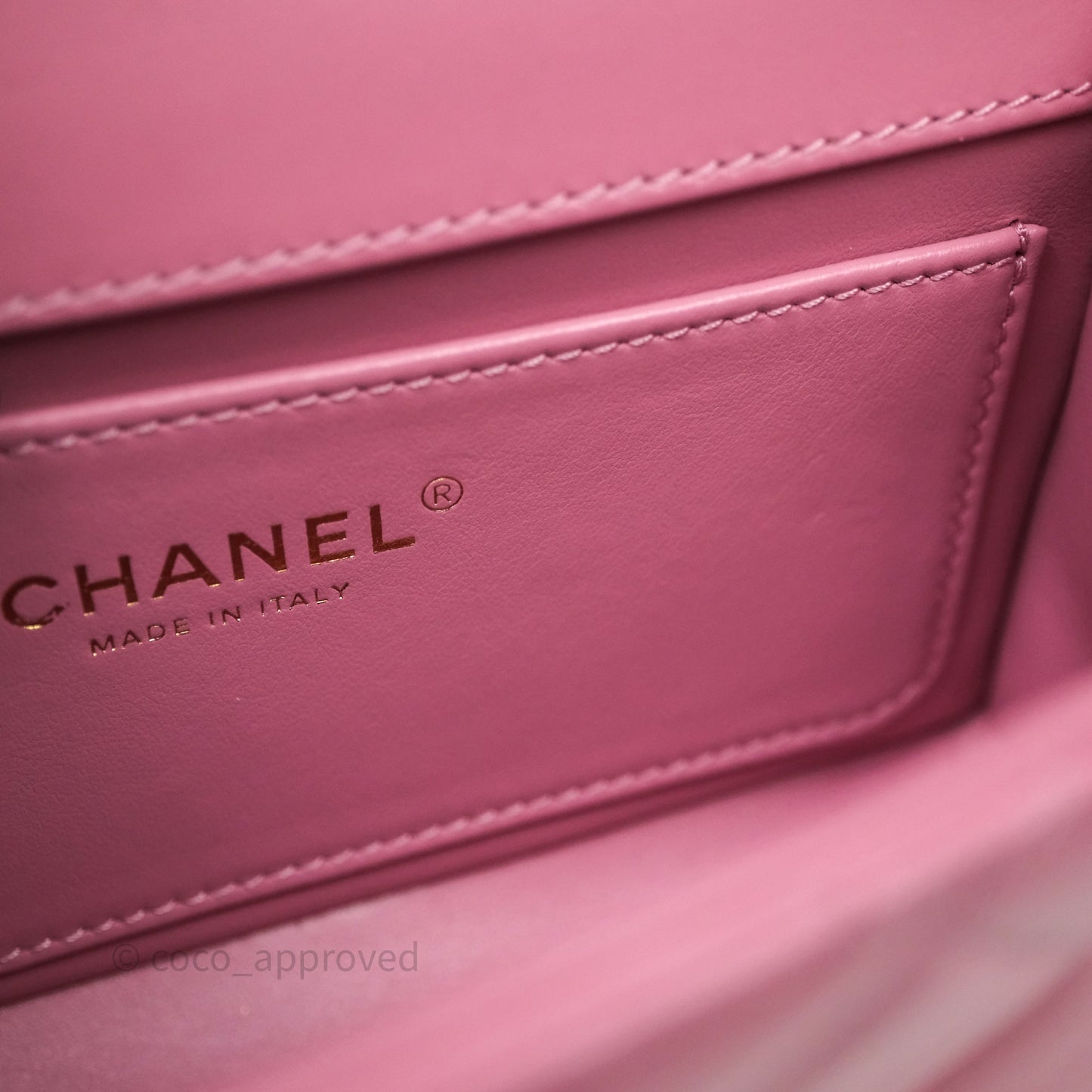 Chanel Quilted Mini Perfect Fit Adjustable Pink Calfskin Gold Hardware