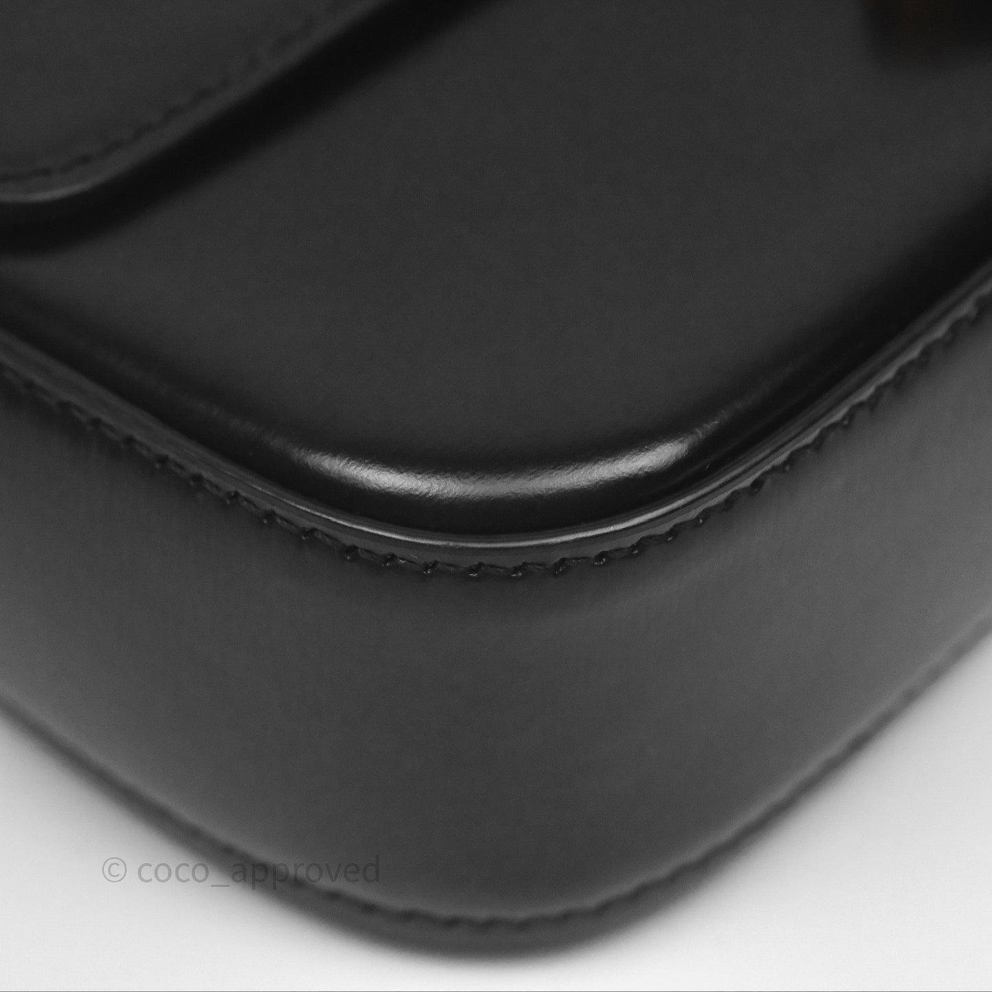 Celine Triomphe Shoulder Bag Black Calfskin