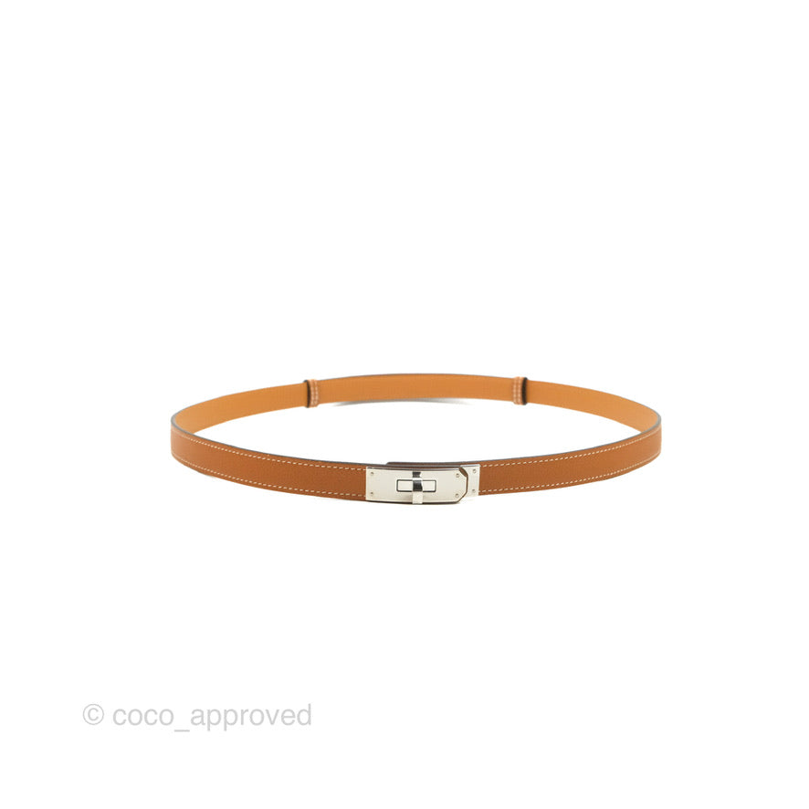 Hermès Kelly Buckle Belt Gold Epsom Palladium Hardware