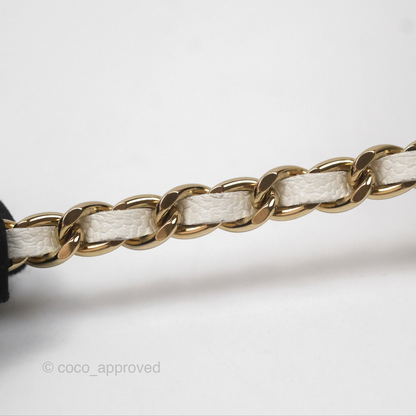 Chanel Quilted Classic Wallet on Chain WOC White Caviar Gold Hardware