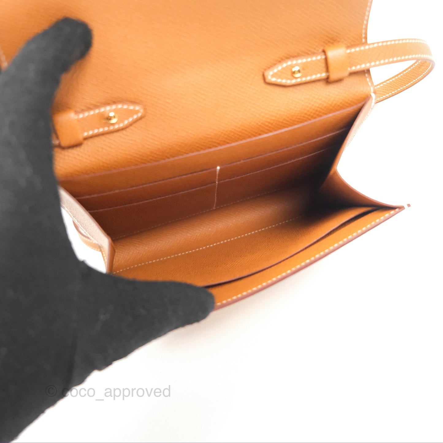 Hermès Clic 16 Wallet On Chain Gold Epsom Gold Hardware