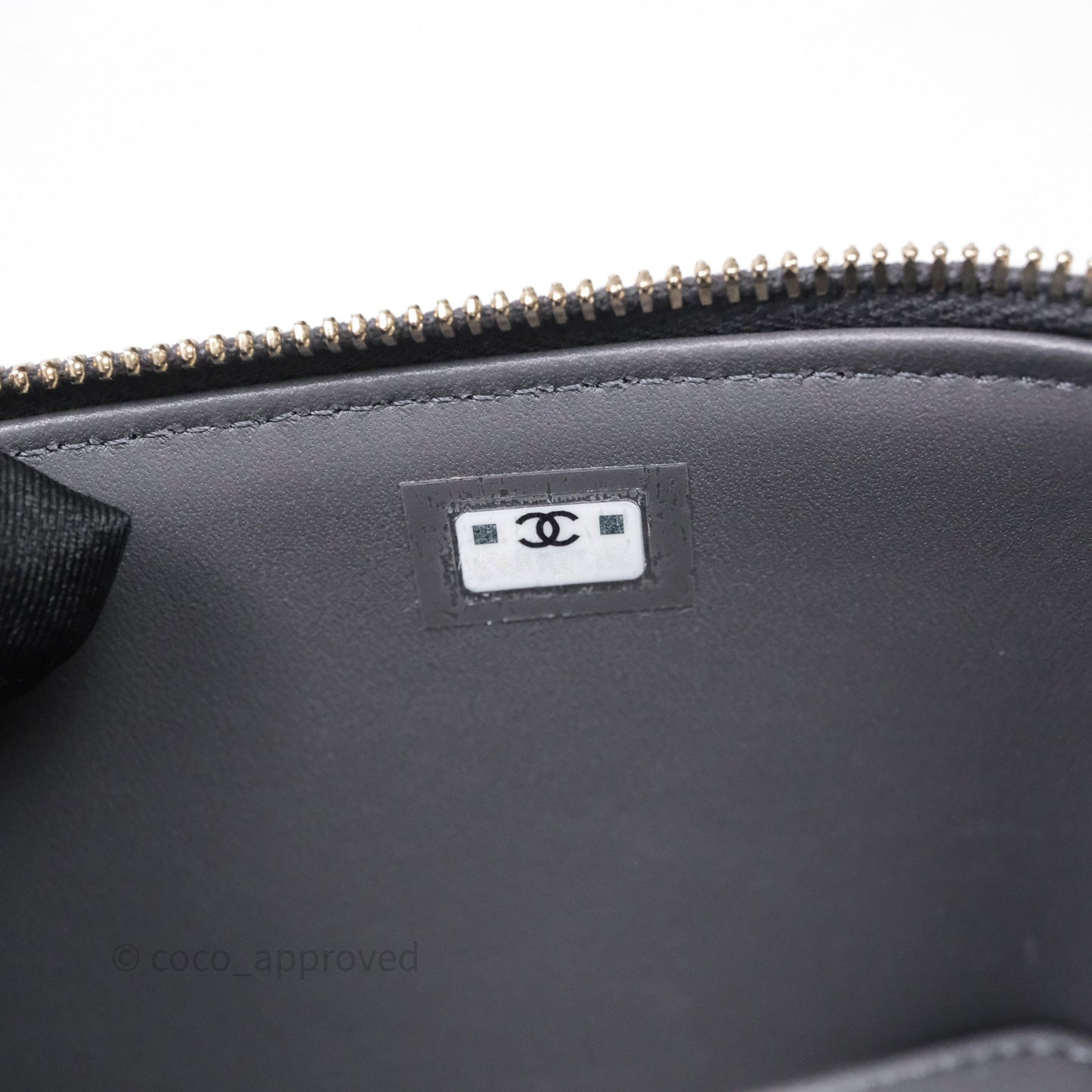 Chanel Vanity Rectangular Top Handle Grey Lambskin Gold Hardware