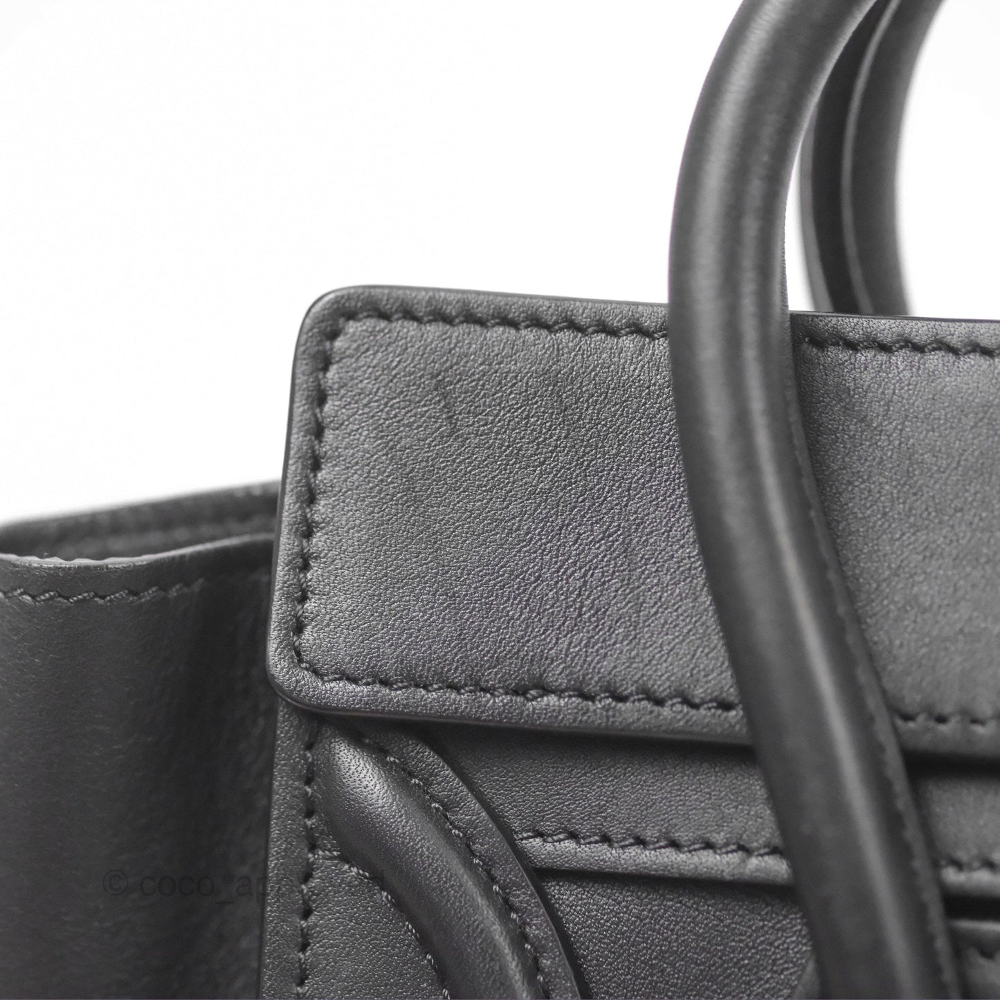 Celine Nano Luggage Bag Black Gold Hardware