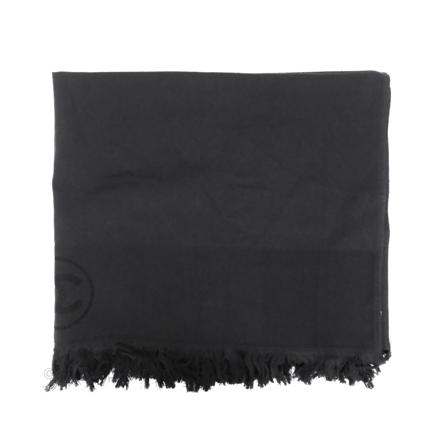 Chanel Black Fringe Beach Towel