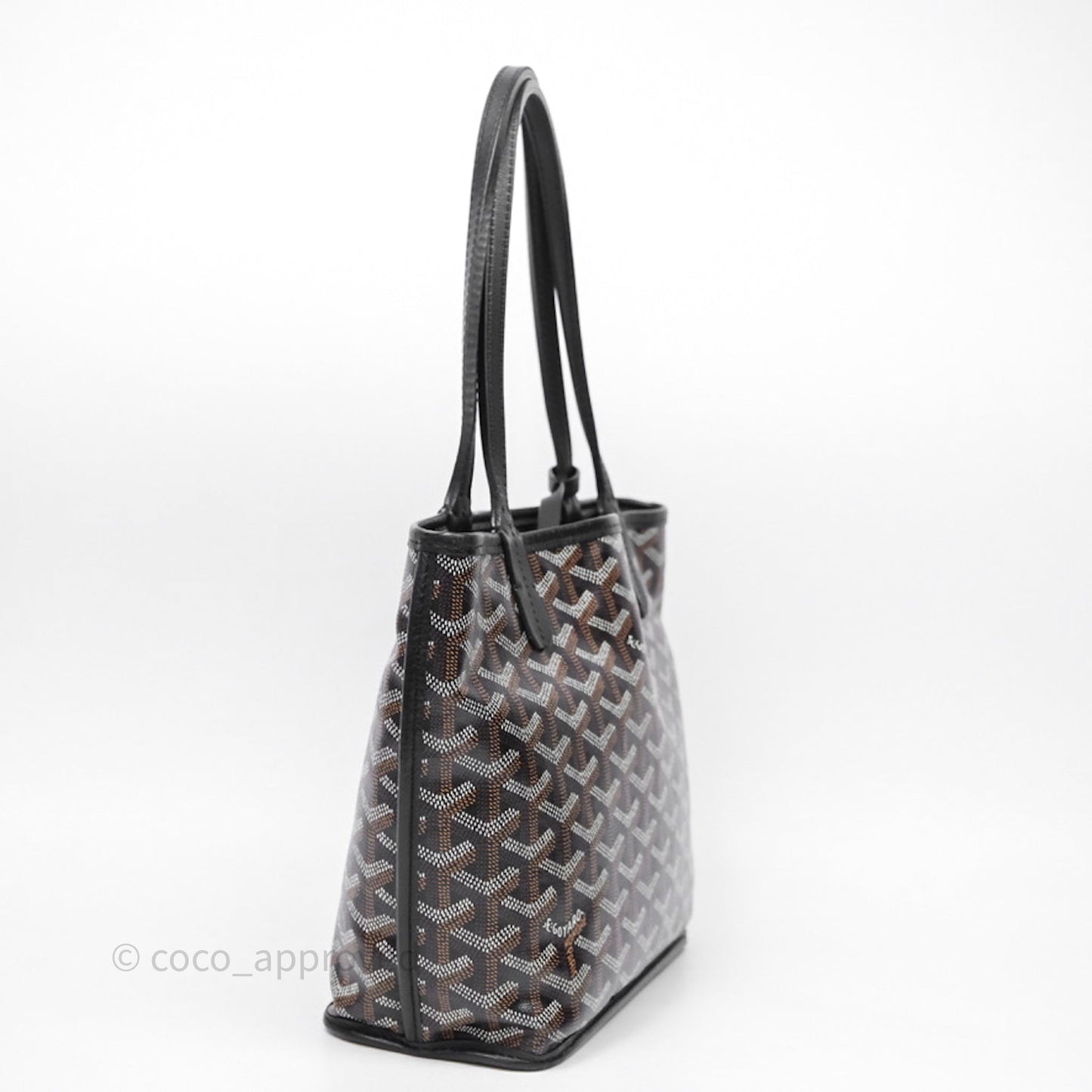 Goyard Anjou Mini Bag Goyardine Canvas Black