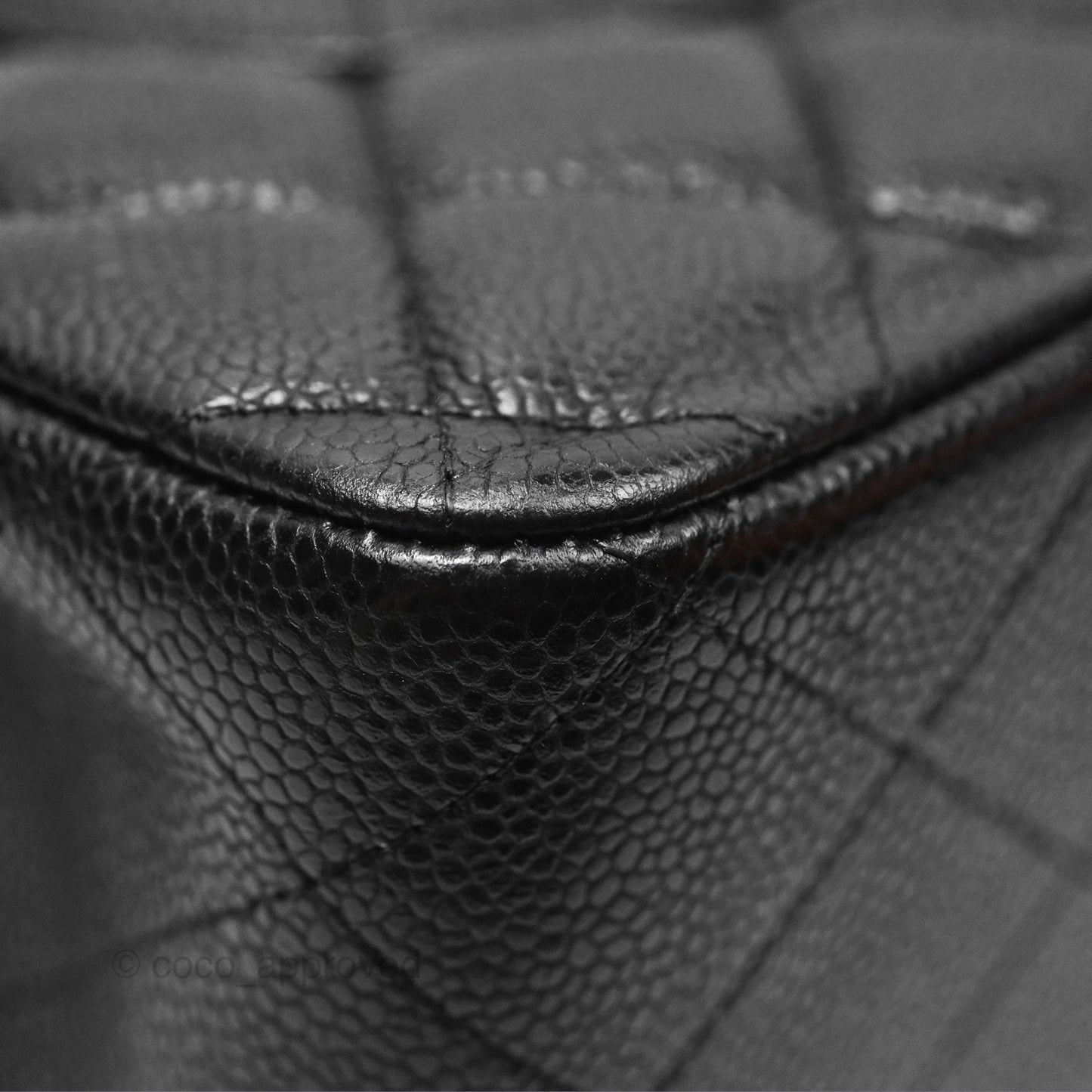 Chanel Jumbo Double Flap Quilted Black Caviar Gold Hardware⁣⁣