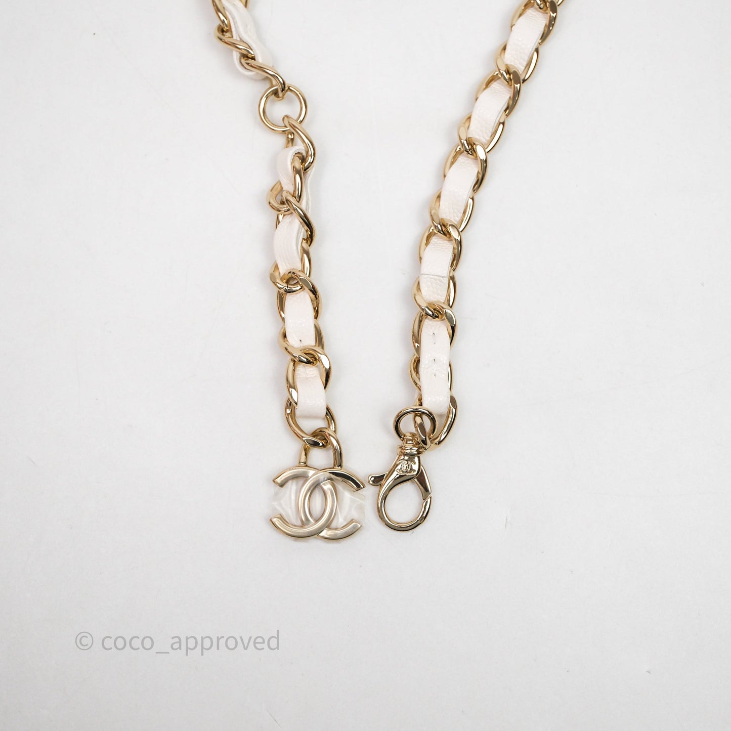Chanel Mini Flap Belt Bag Caviar White Gold Hardware