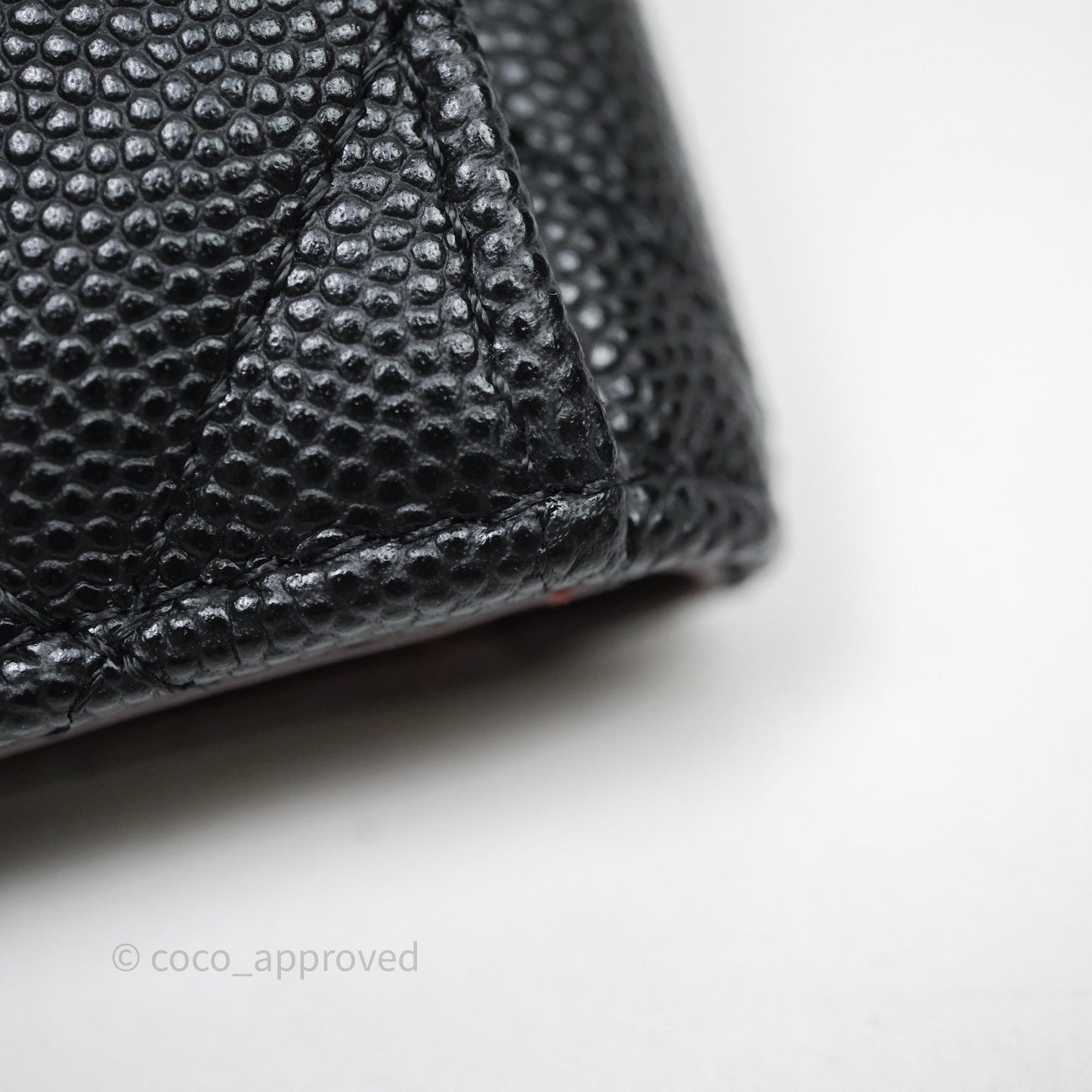 Chanel Quilted Classic Flap Card Holder Black Caviar Gold Hardware 23C