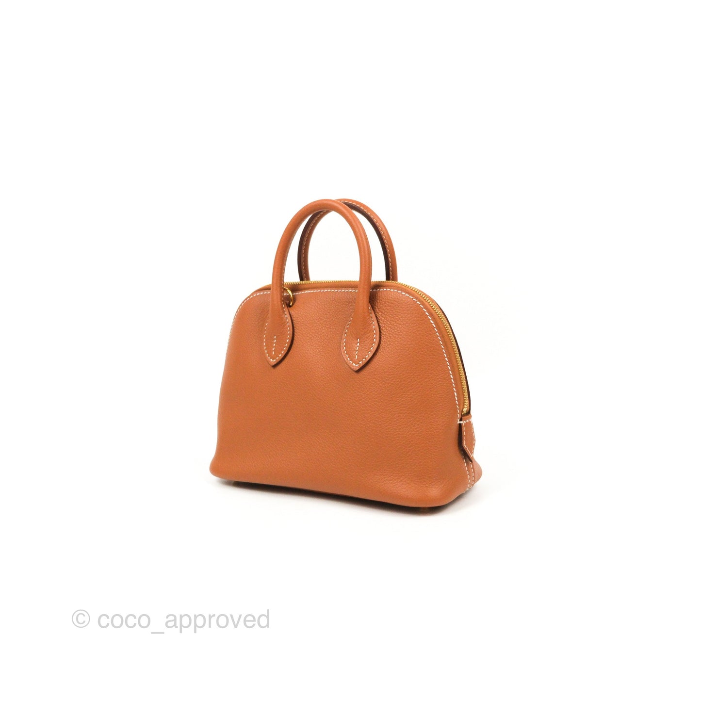 Hermès Bolide Mini 1923 Gold Evercolor Gold Hardware