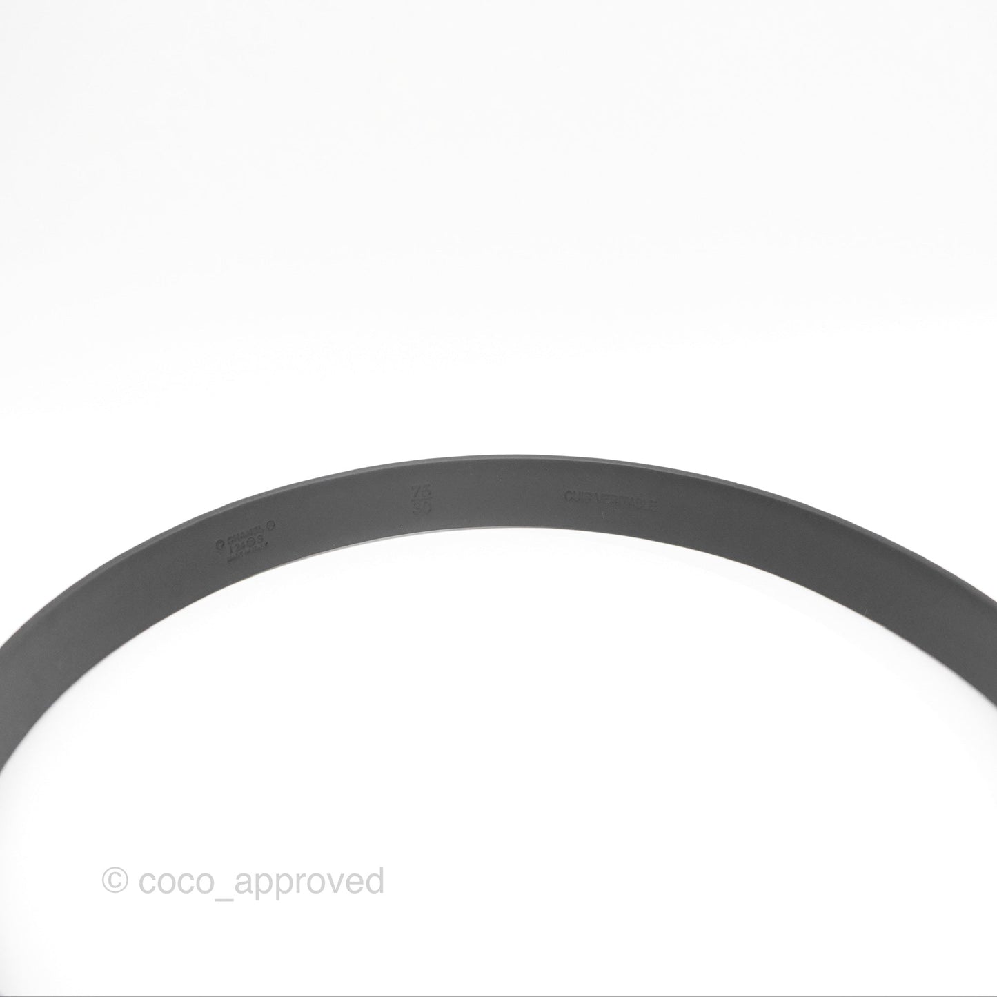 Chanel Pearl CC Belt Black Size 75 24S
