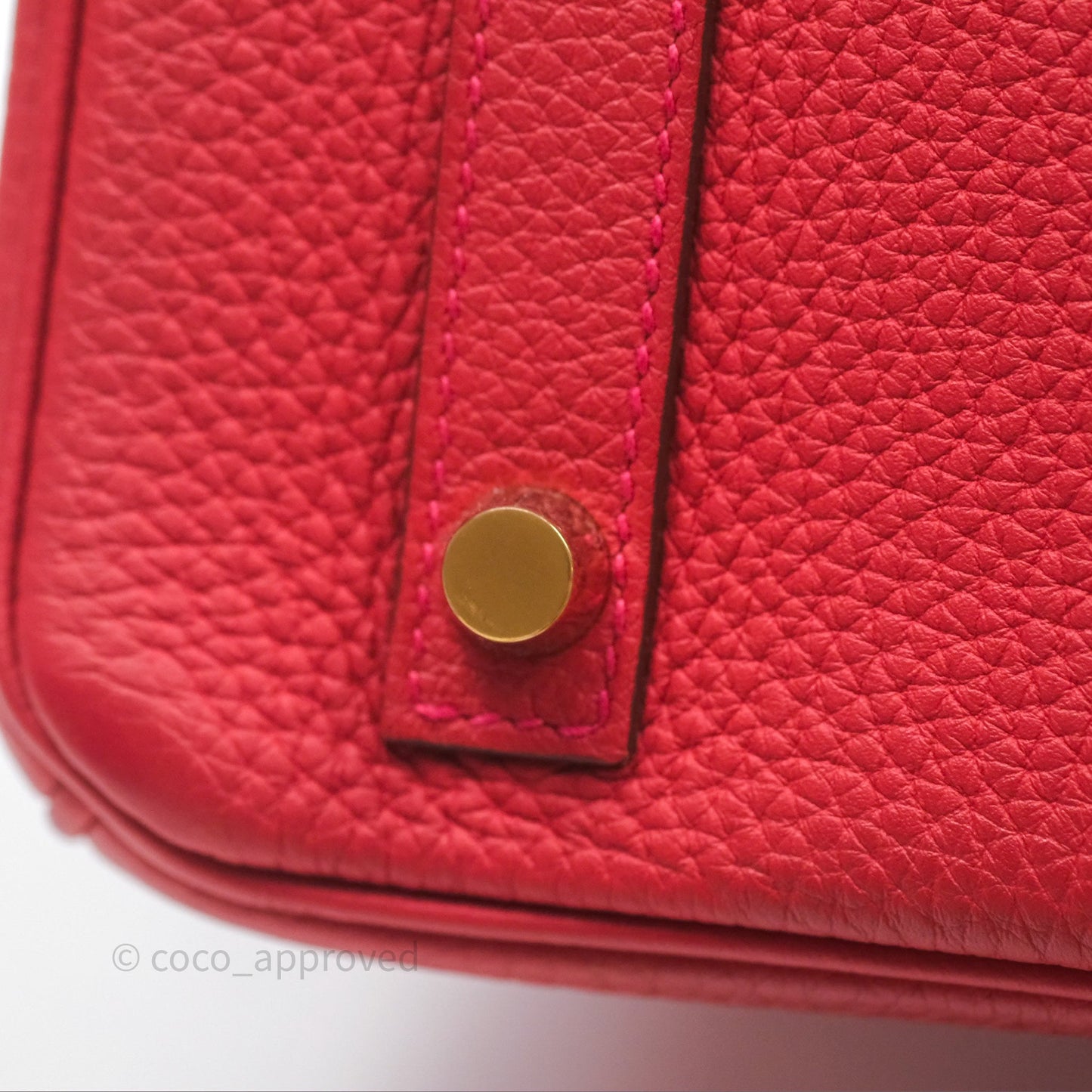 Hermès Birkin 30 Retourne Geranium D5 Togo Gold Hardware