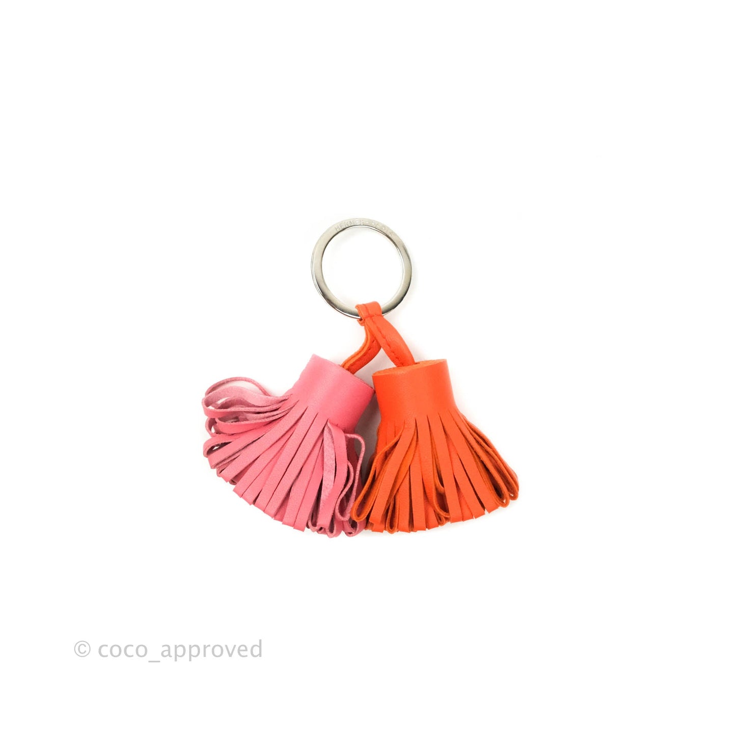 Hermès Lambskin Leather Carmen Uno-Dos Key Ring