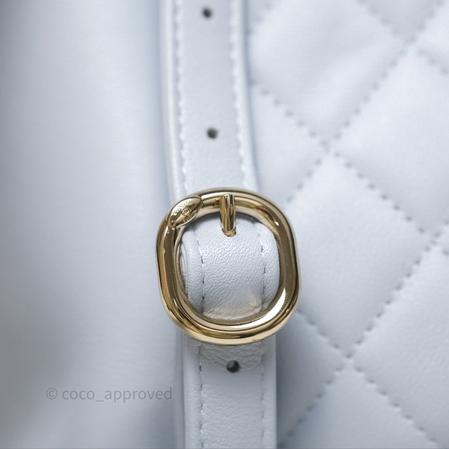 Chanel Quilted Large Duma Drawstring Backpack Light Blue Calfskin