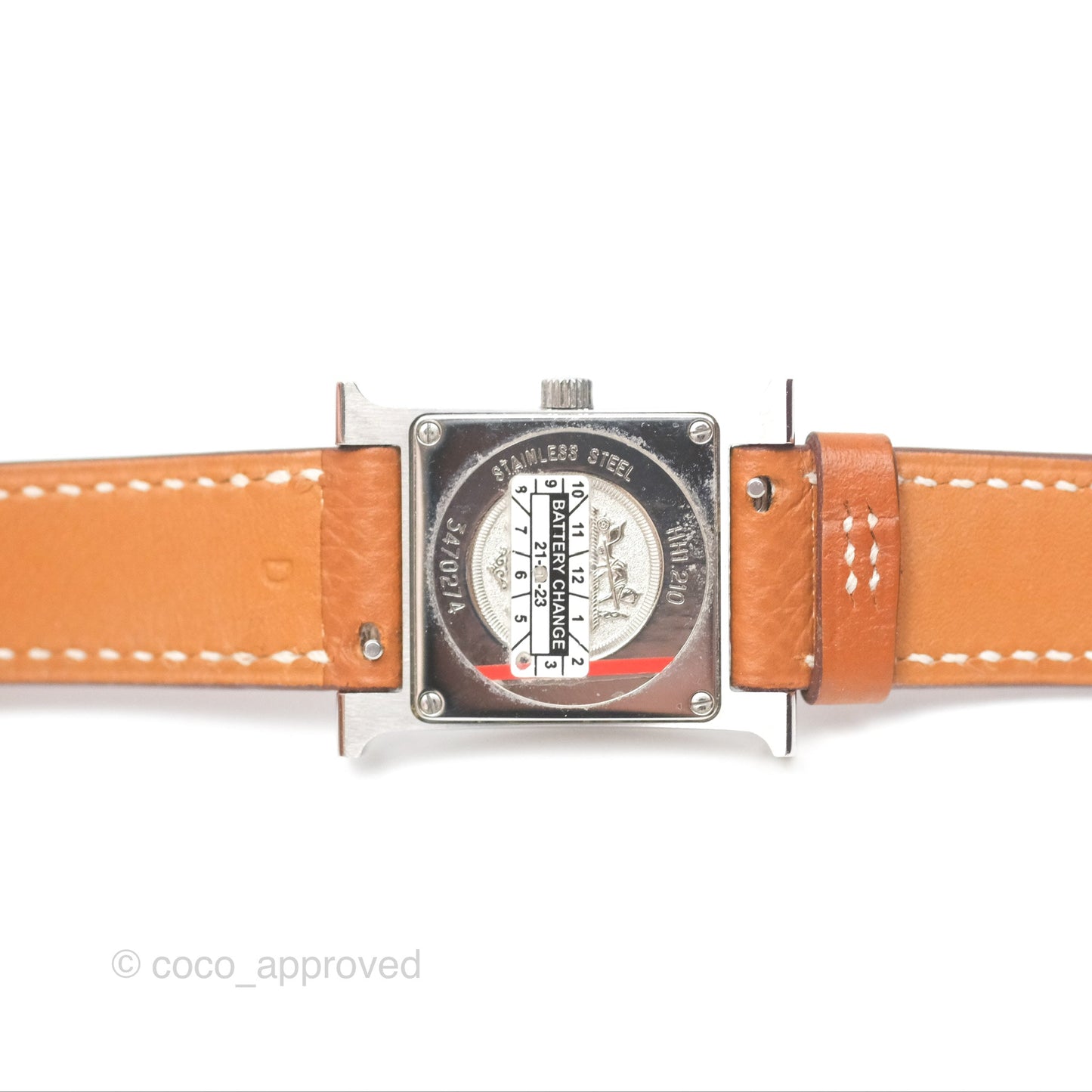 Hermès Heure H Watch Gold Epsom Palladium Hardware