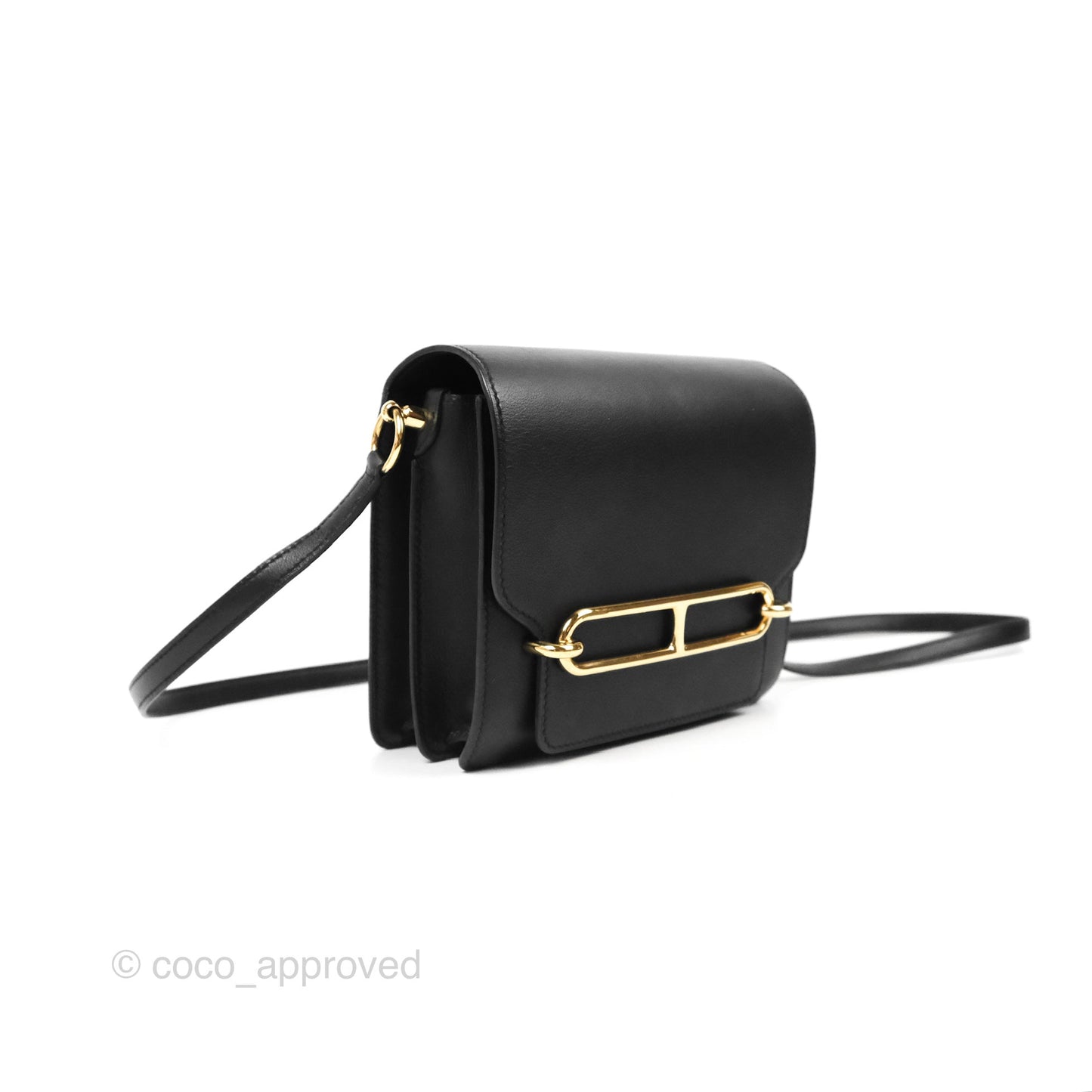 Hermès Roulis Mini 18 Black Swift Gold Hardware