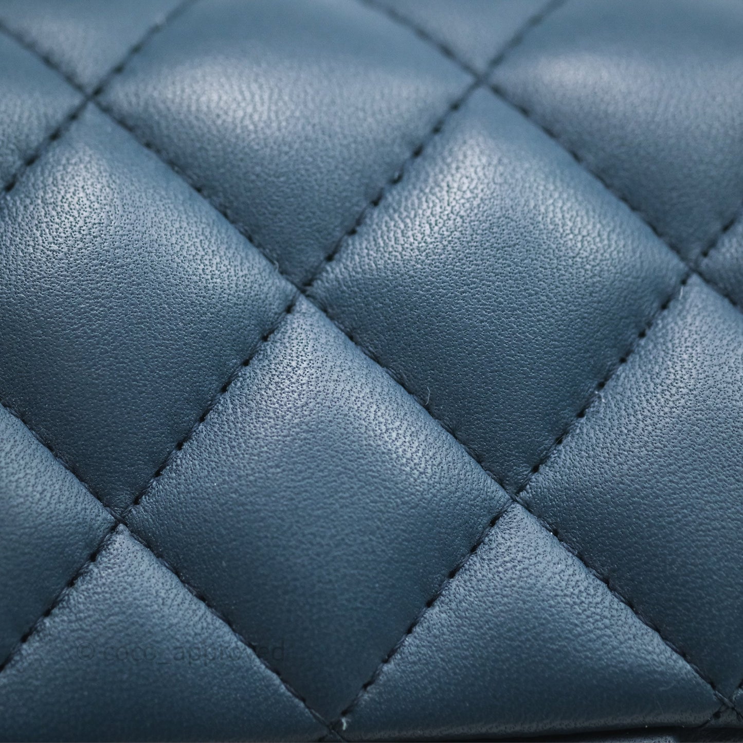 Chanel Quilted Mini Rectangular Navy Lambskin Silver Hardware