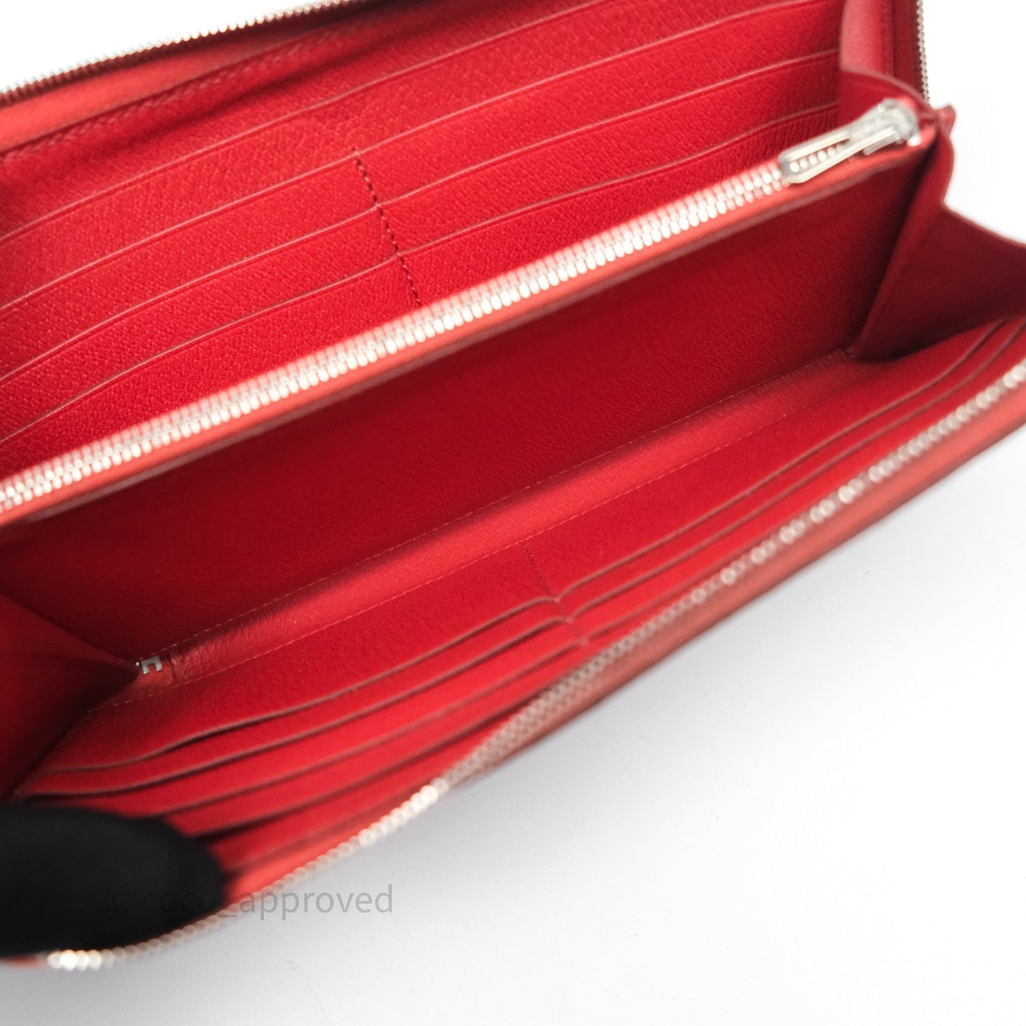 Hermès Azap Wallet Red Alligator Palladium Hardware