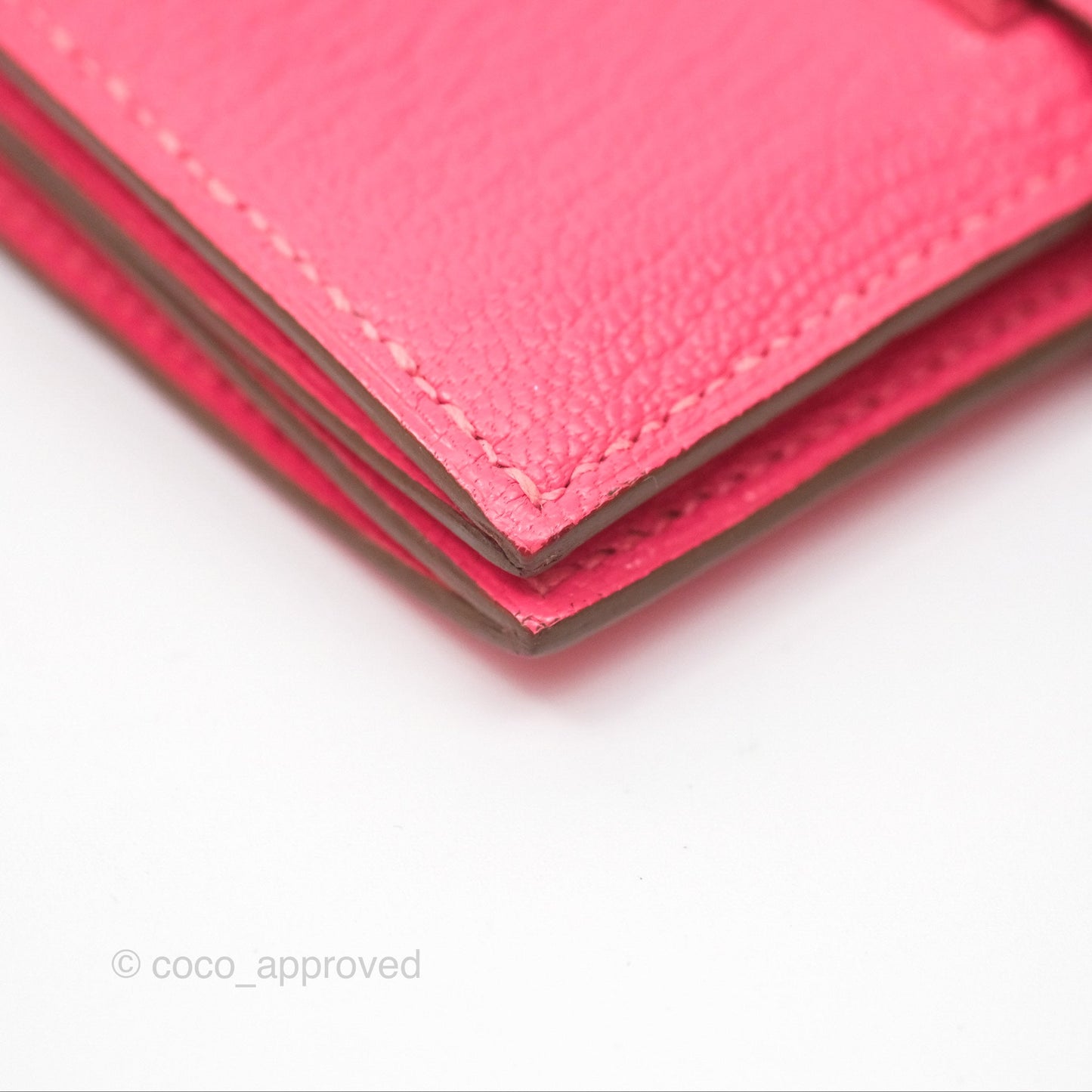 Hermès Bearn Mini Wallet Rose Lipstick U5 Chevre Mysore Palladium Hardware