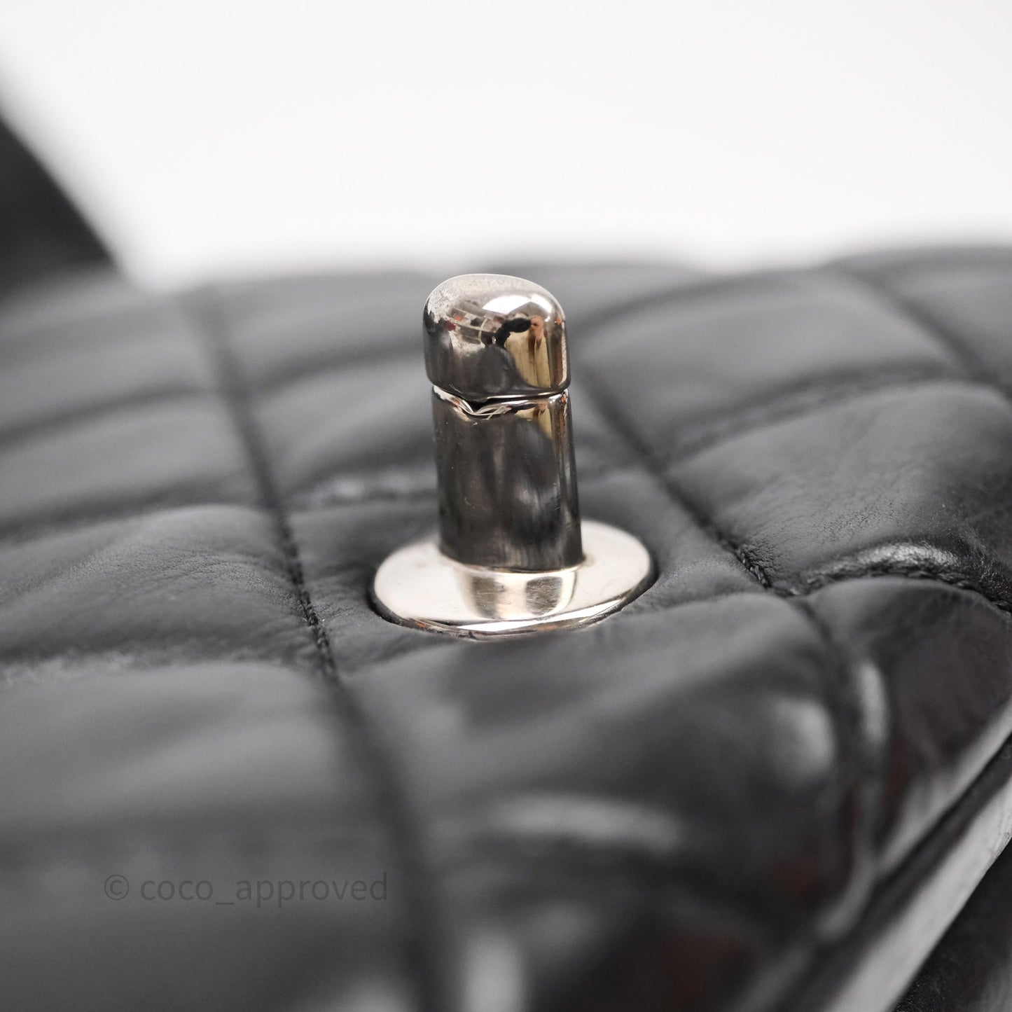 Chanel Quilted Flap Black Calfskin Silver Hardware
