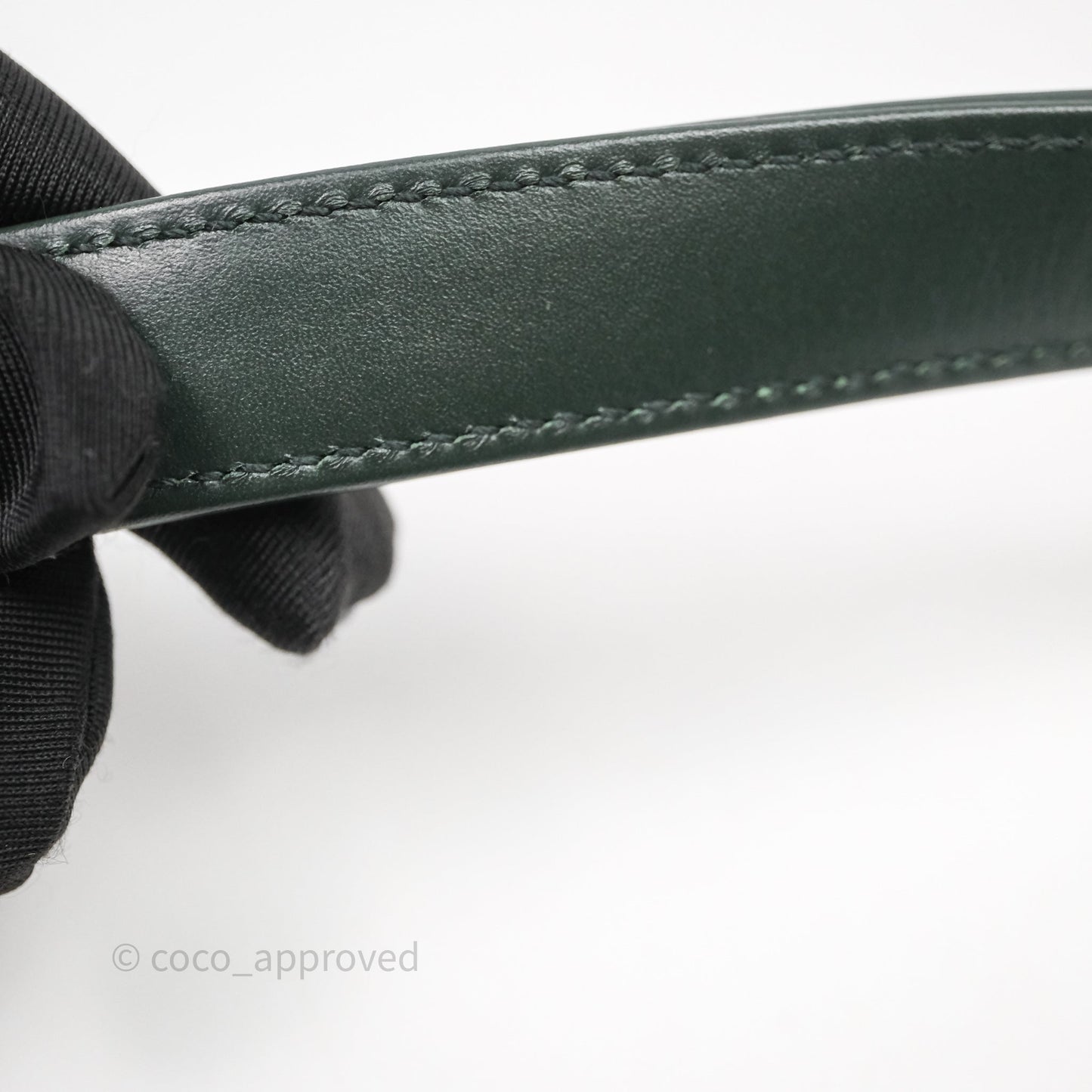 Saint Laurent ‘Le 5 a 7’ Hobo Bag Dark Green Smooth Calfskin