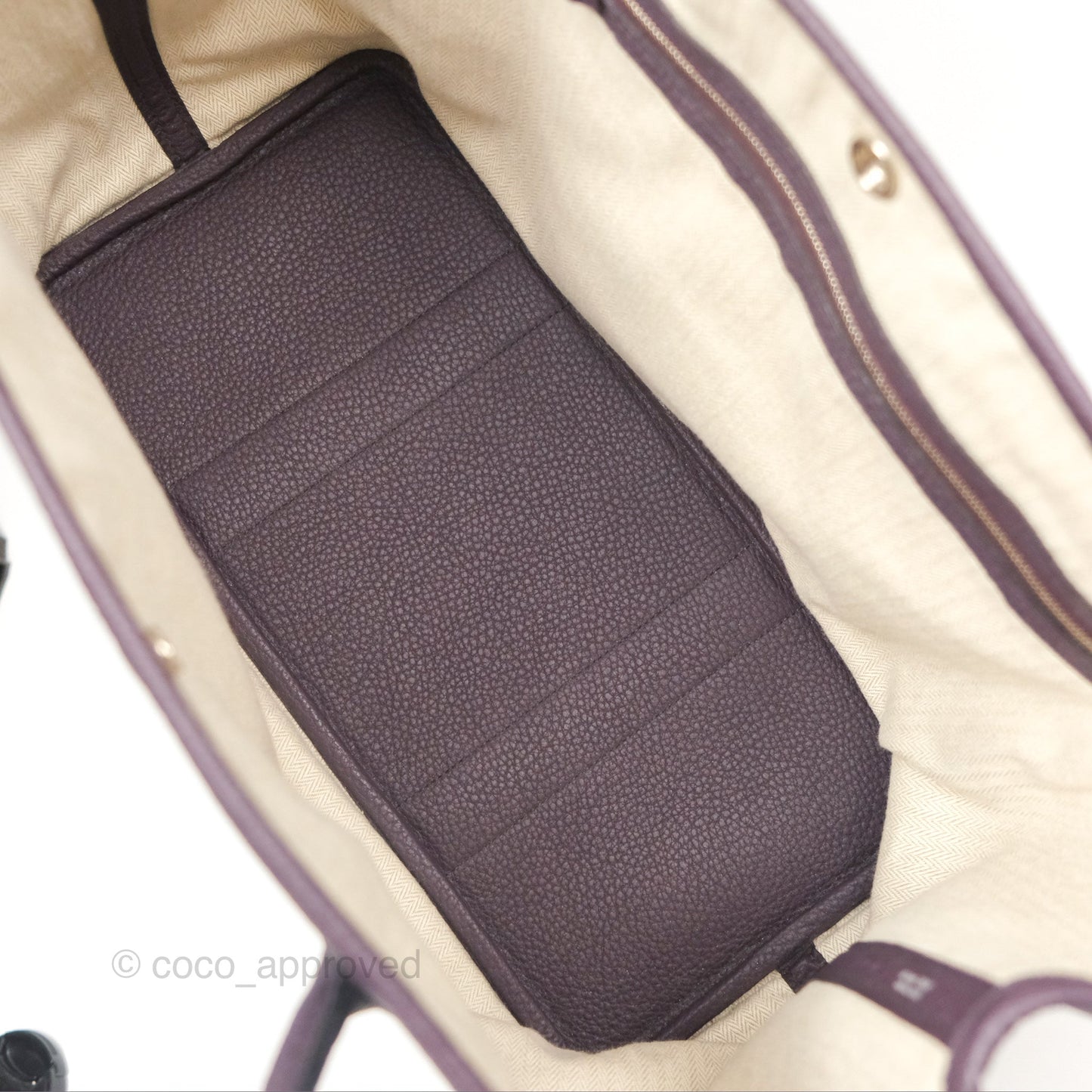 Hermes Garden Party 36 Veau Negonda 59 Raisin Palladium Hardware