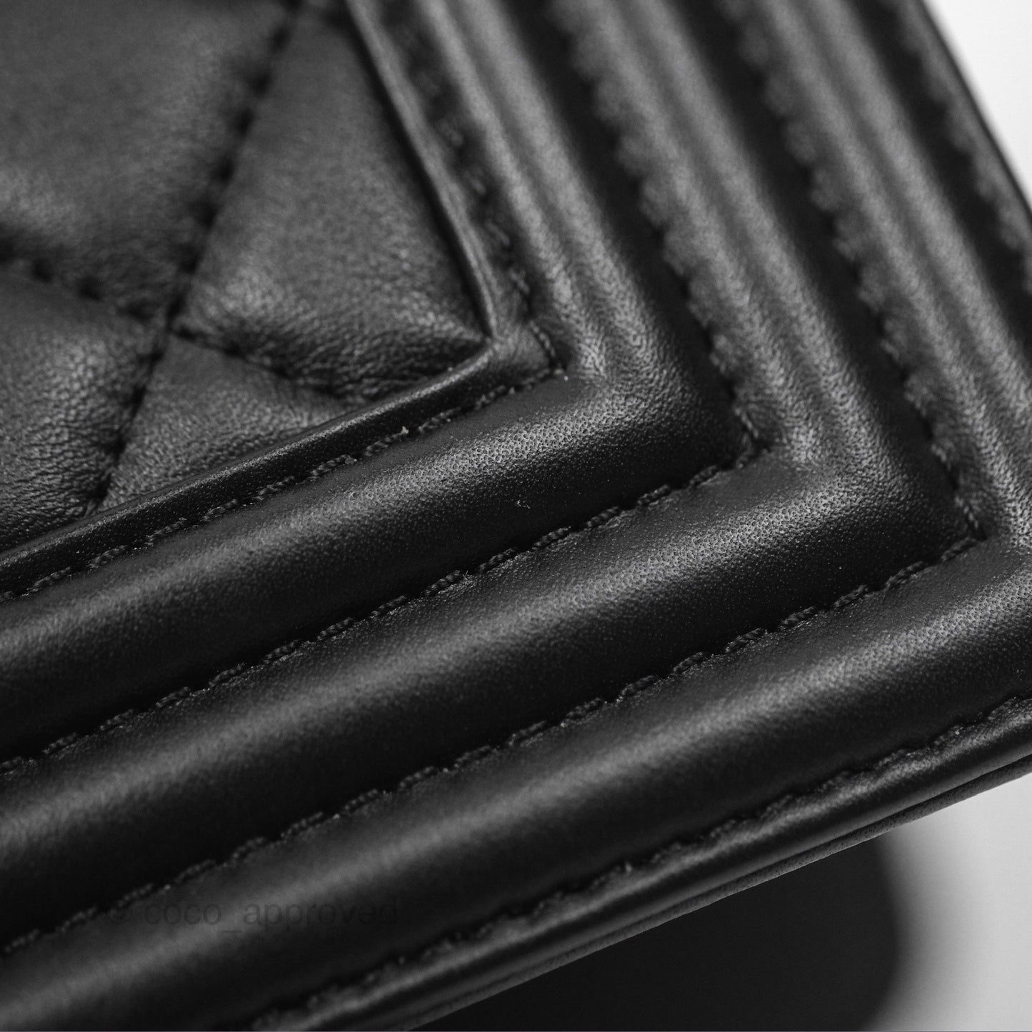 Chanel Boy Quilted Medium Black Calfskin Ruthenium Hardware