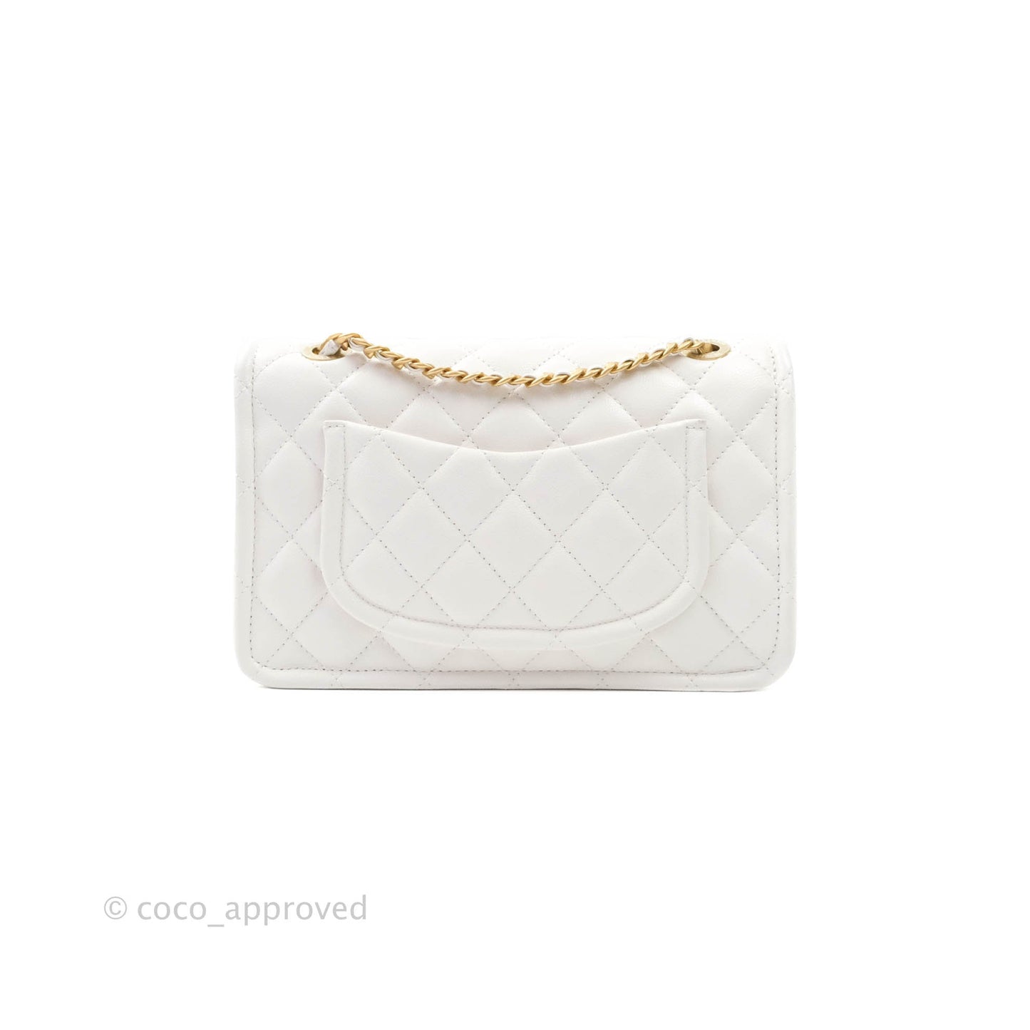 Chanel Small With Chain (O-purse-vanity With Chain) White