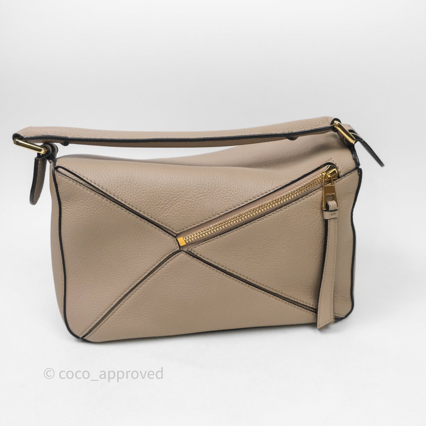 Loewe Small Puzzle Bag Sand Mink Grained Calfskin
