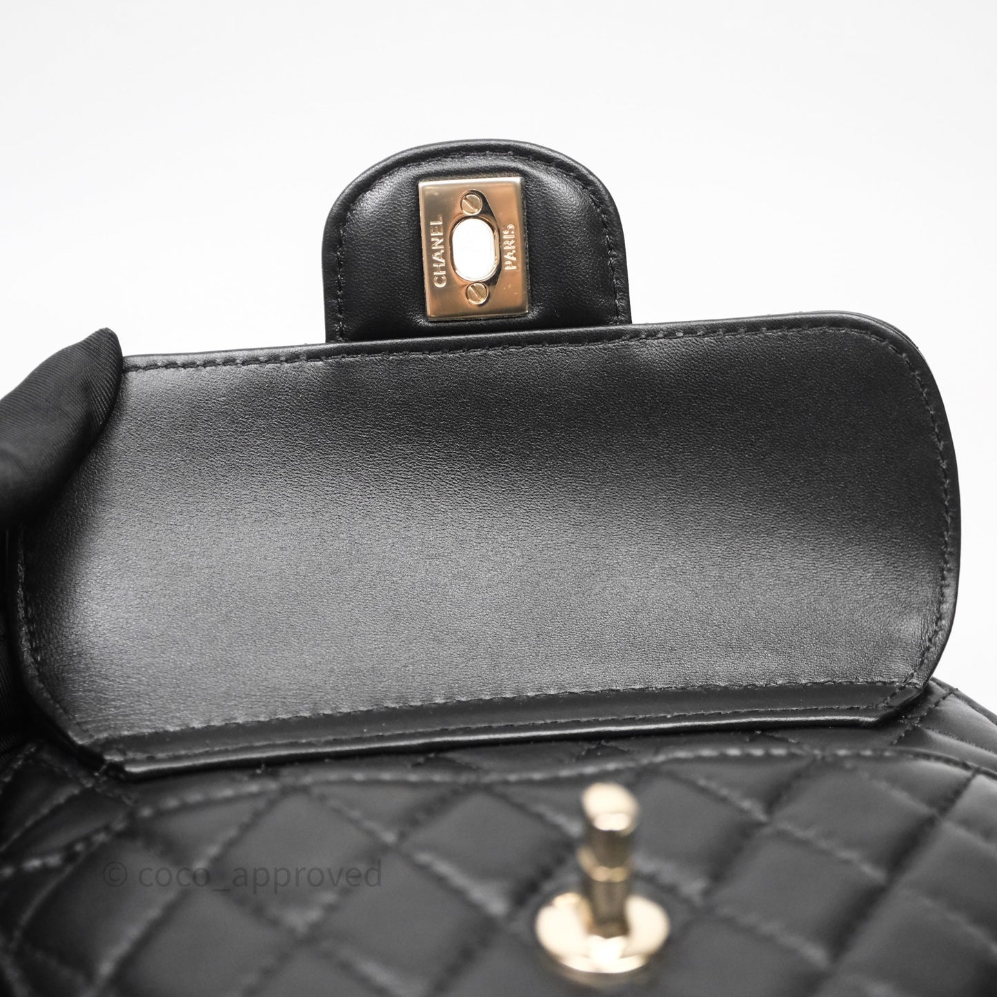 Chanel Large Heart Bag Black Lambskin Gold Hardware 22S