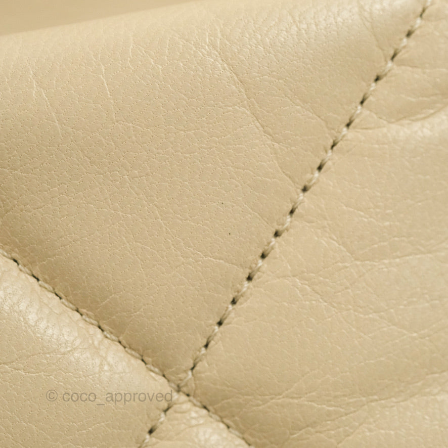Chanel 19 Small Beige Goatskin Mixed Hardware