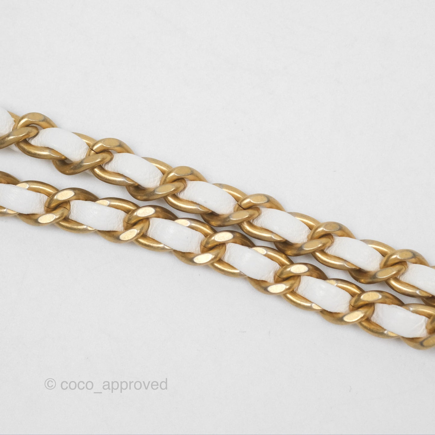 Chanel Quilted My Perfect Mini With Pearl White Lambskin Aged Gold Hardware 21K