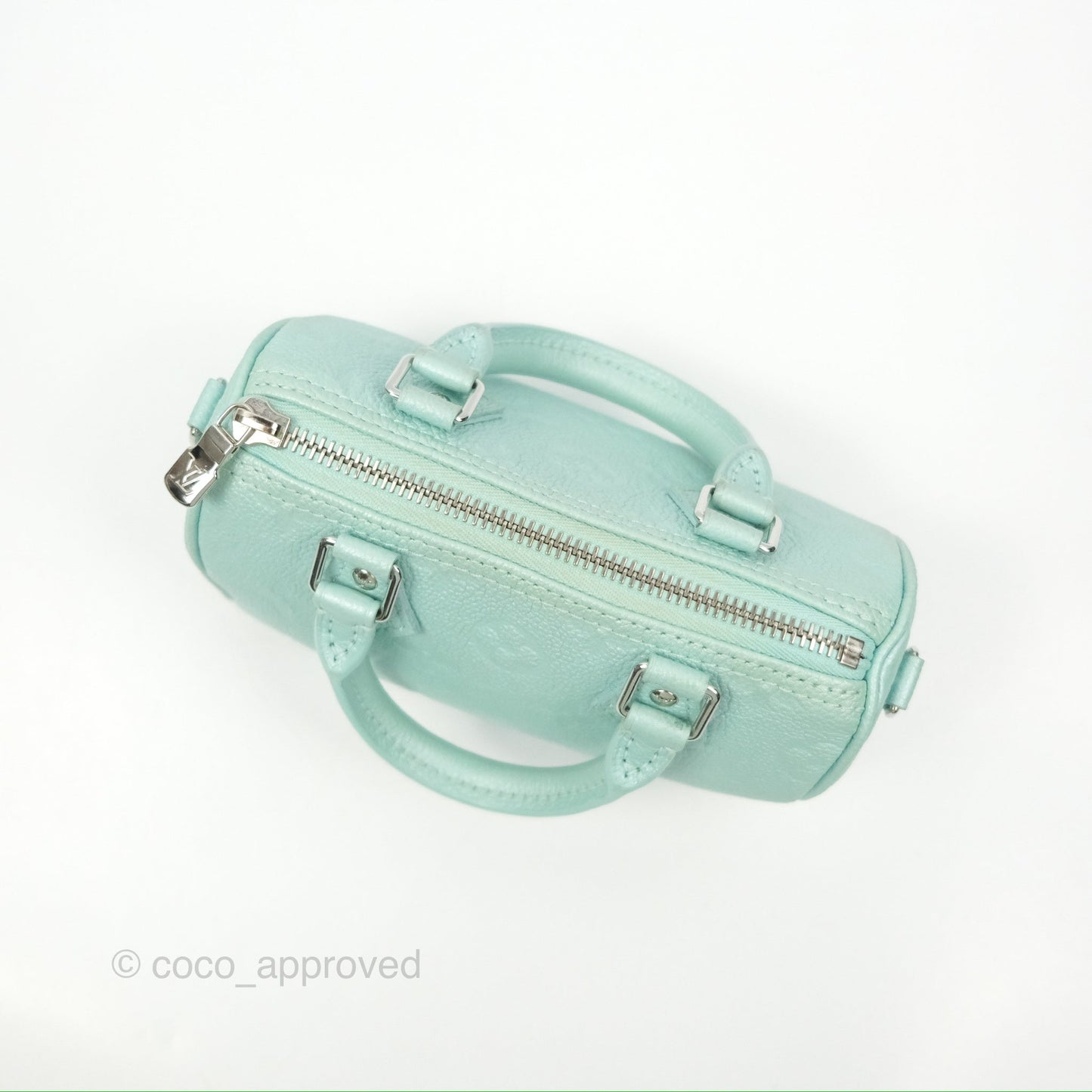 Louis Vuitton Nano Speedy Monogram Empreinte Pearly Lagoon Blue