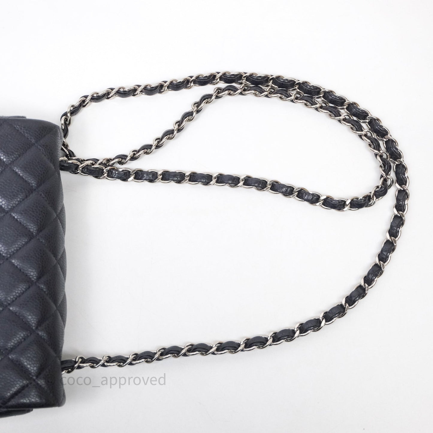Chanel Mini Rectangular Quilted Dark Navy Caviar Silver Hardware