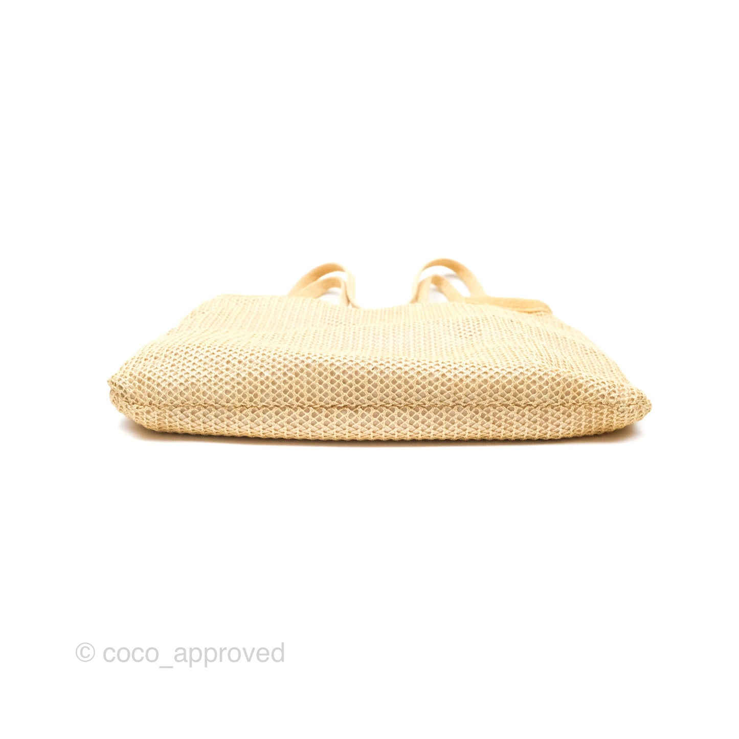 Miu Miu Woven Fabric Tote Bag Natural