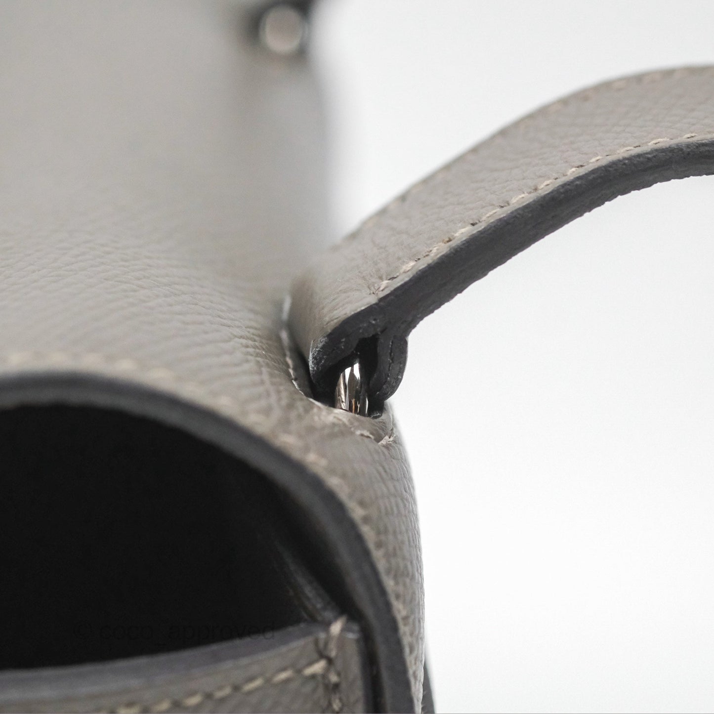Hermès Della Cavalleria Mini Bag Gris Meyer 0L Epsom Palladium Hardware