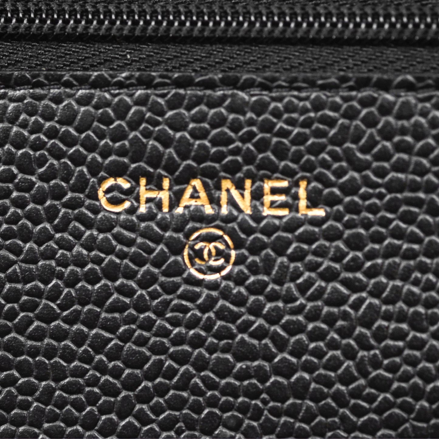 Chanel Quilted Classic Wallet On Chain WOC Black Caviar Gold Hardware