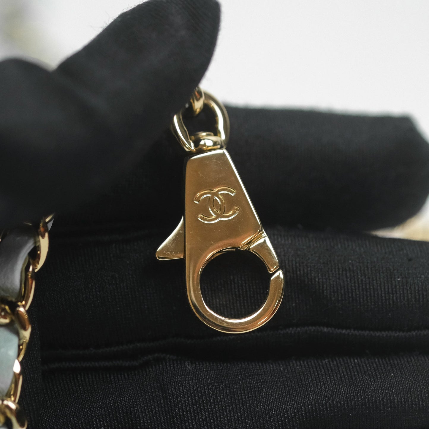 Chanel Small Coco Handle Quilted Light Blue Caviar Gold Hardware