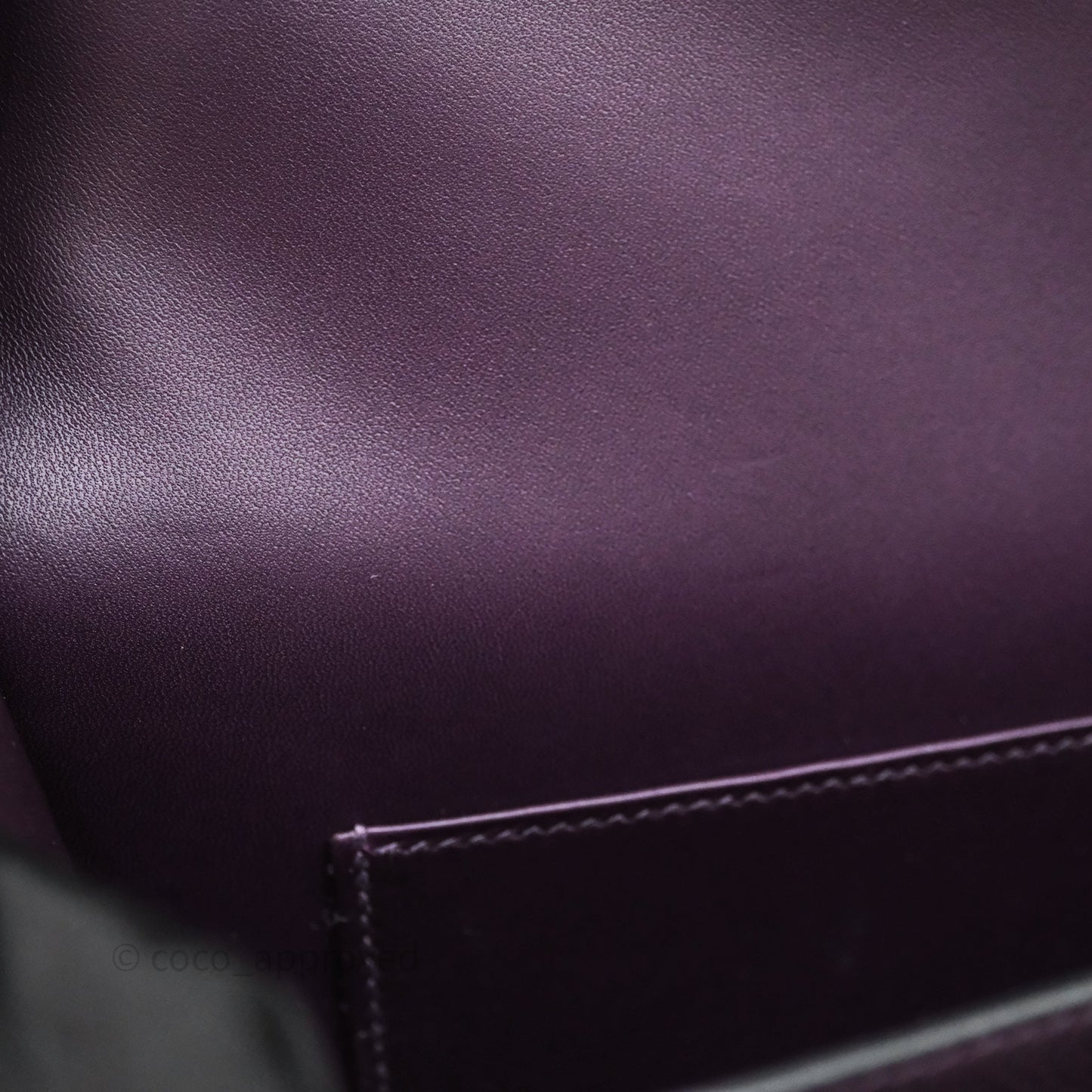 Hermès Constance Elan Raisin 59 Epsom Gold Hardware